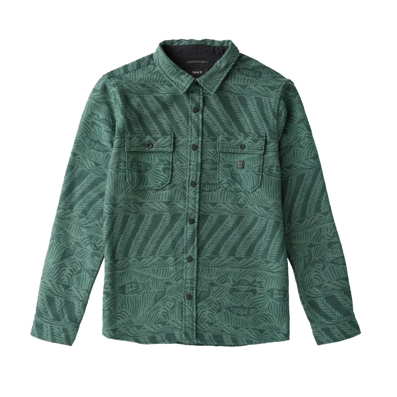 Nordsman Jacquard Long Sleeve Flannel - Dark Forest sold by Roark