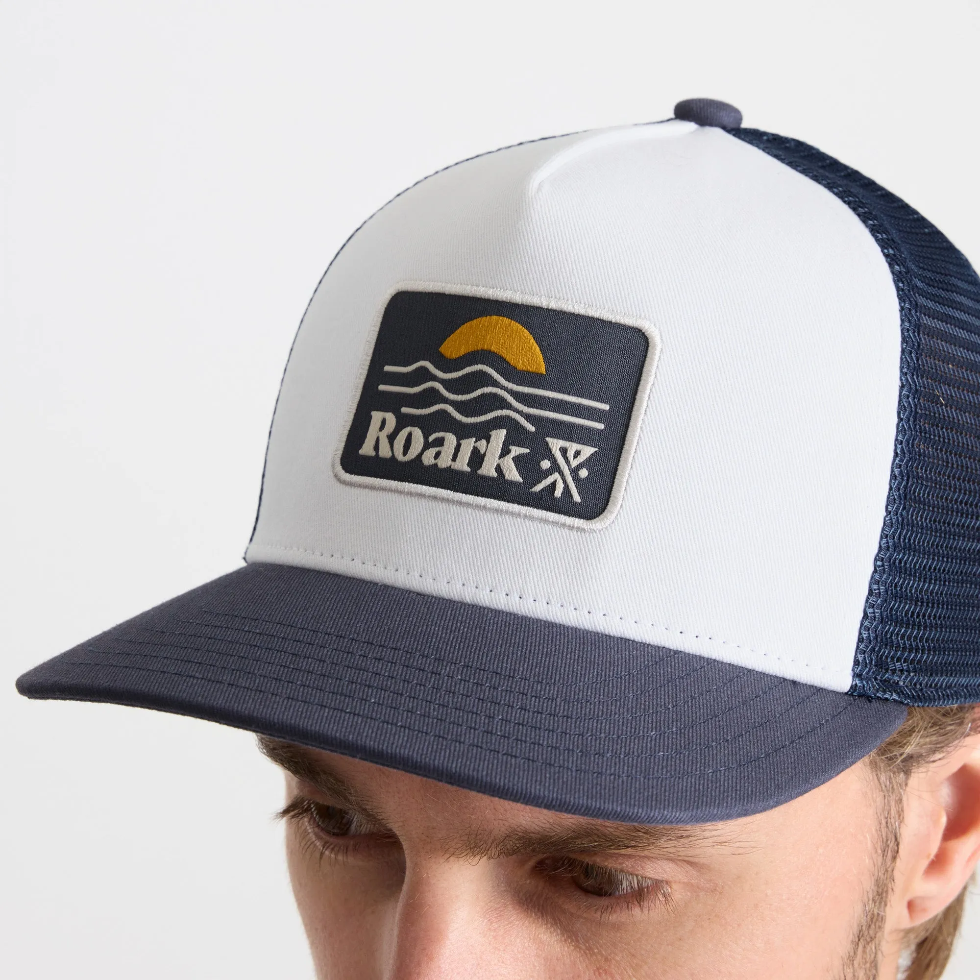 Station Trucker Snapback Hat - White/Navy sold by Roark product image thumbnail 4