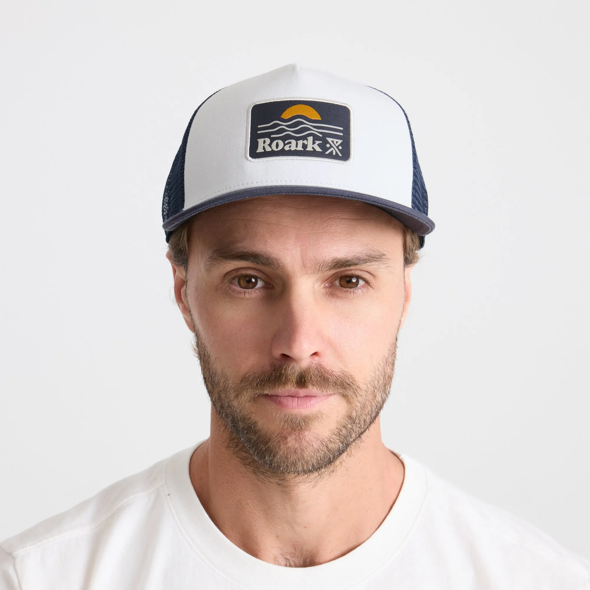 Station Trucker Snapback Hat - White/Navy sold by Roark product image thumbnail 2