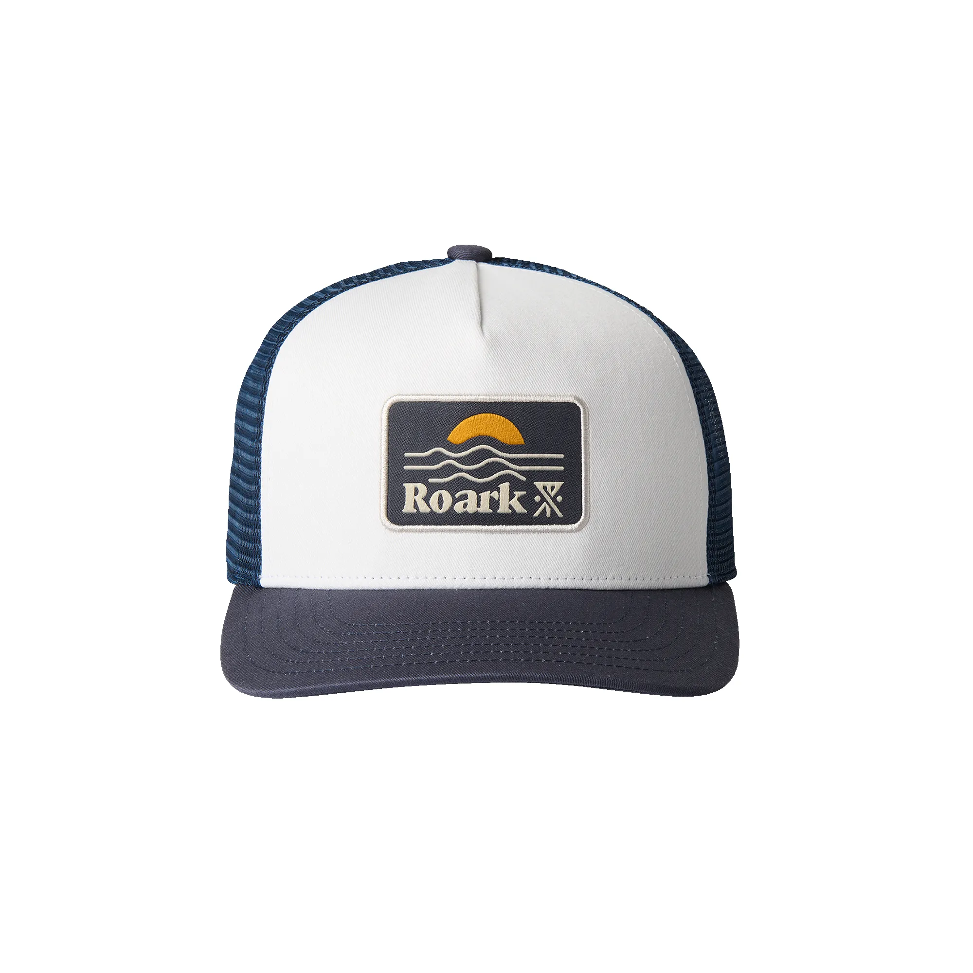 Station Trucker Snapback Hat - White/Navy sold by Roark