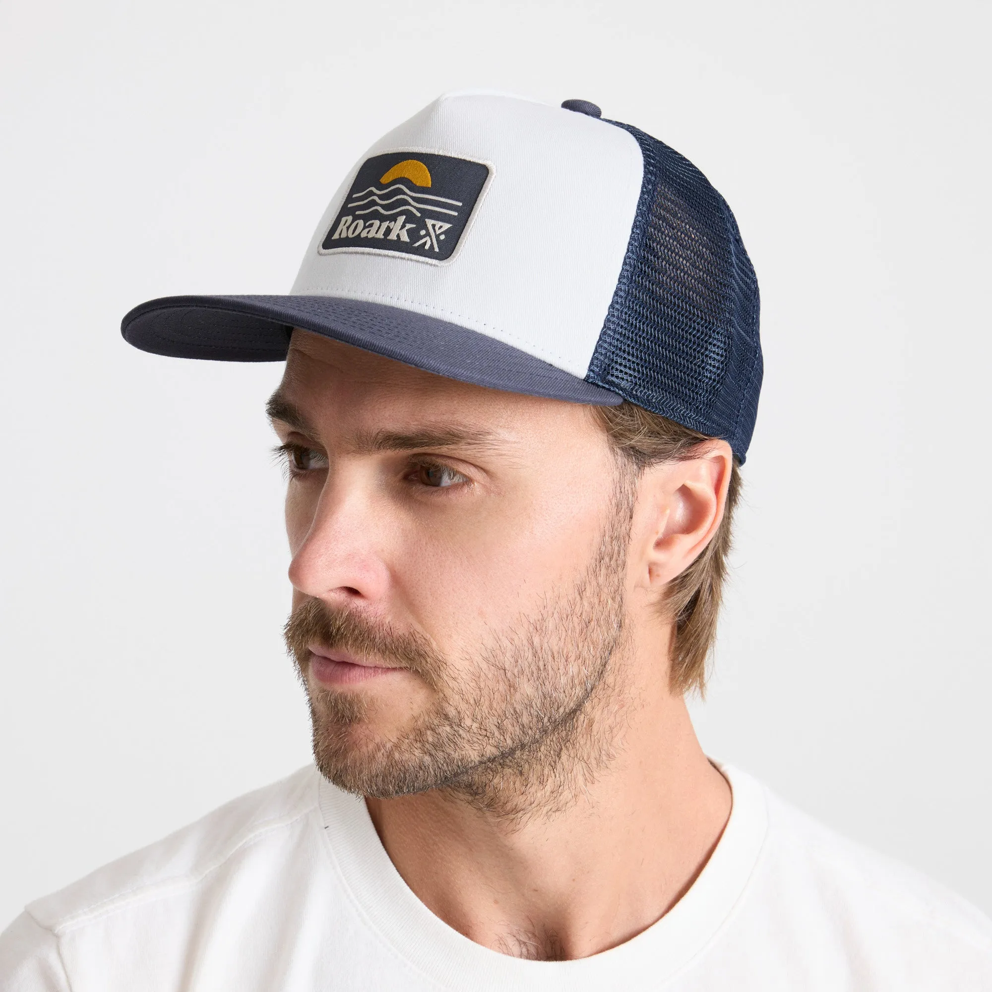 Station Trucker Snapback Hat - White/Navy sold by Roark product image thumbnail 3