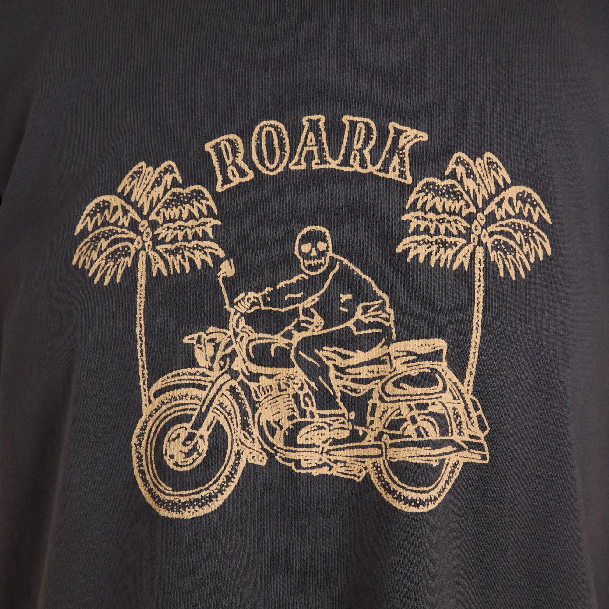 Moto Skele Boxy Crop Premium Tee - Faded Black sold by Roark product image thumbnail 4