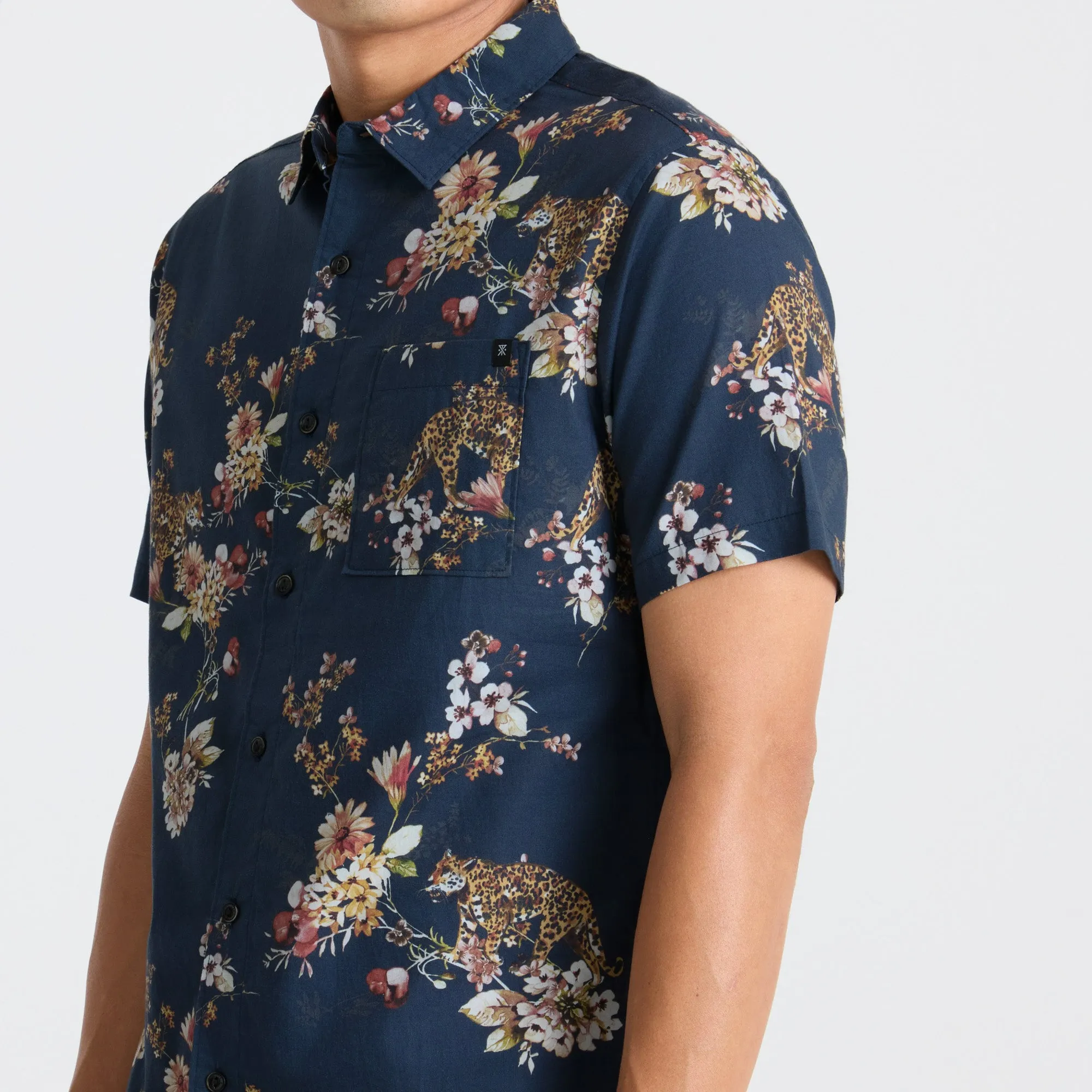 Journey Short Sleeve Button Up Shirt - Deep Navy sold by Roark product image thumbnail 4