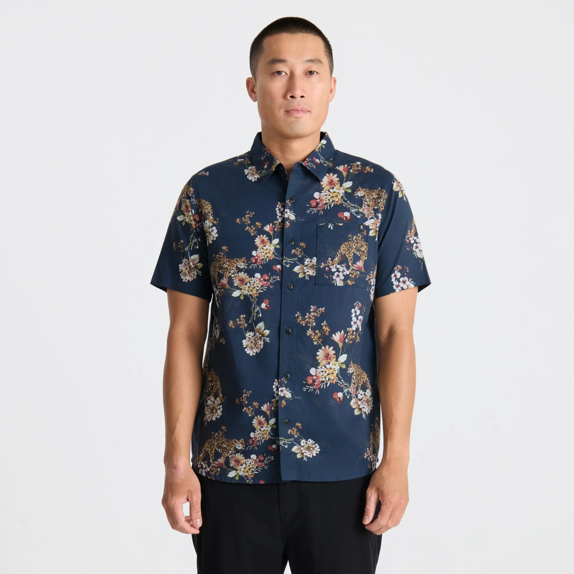 Journey Short Sleeve Button Up Shirt - Deep Navy sold by Roark product image thumbnail 2