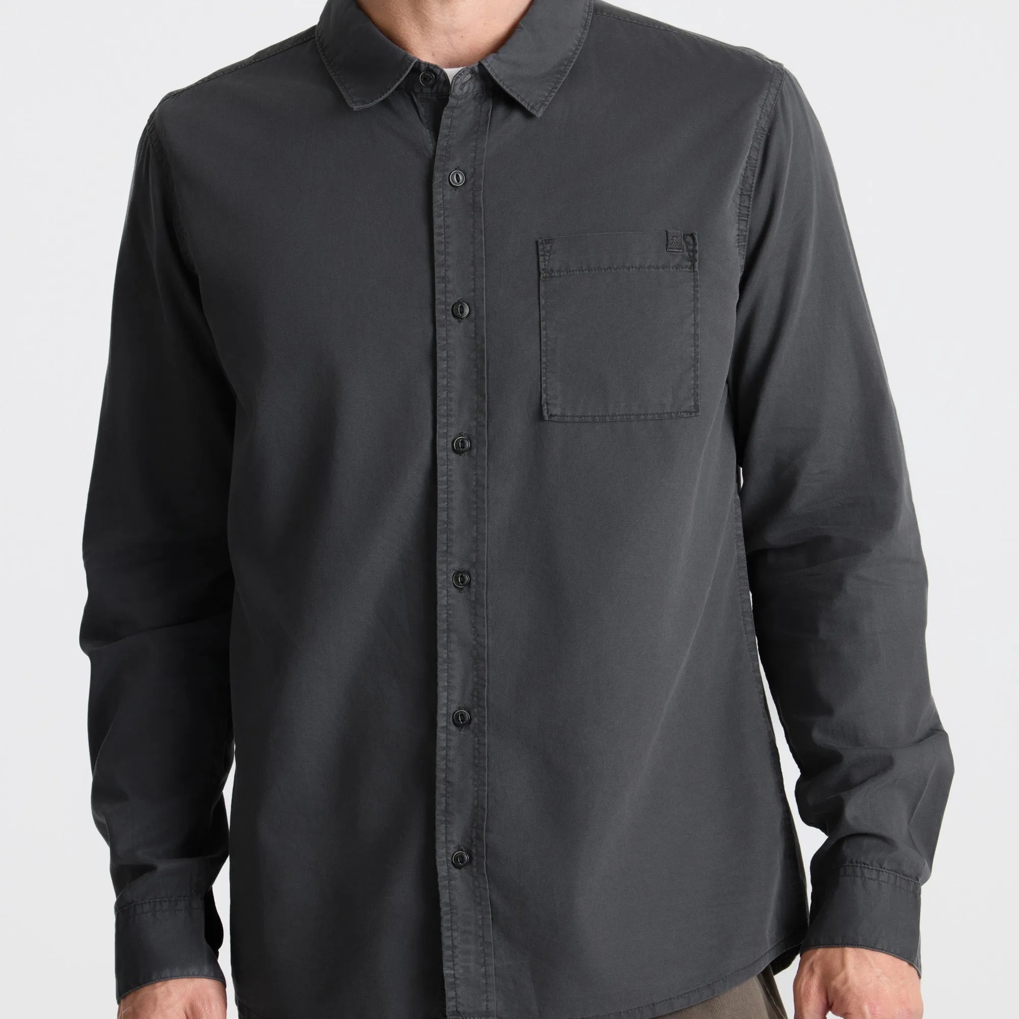Made To Fade Long Sleeve Button Up Shirt - Washed Charcoal sold by Roark product image thumbnail 5