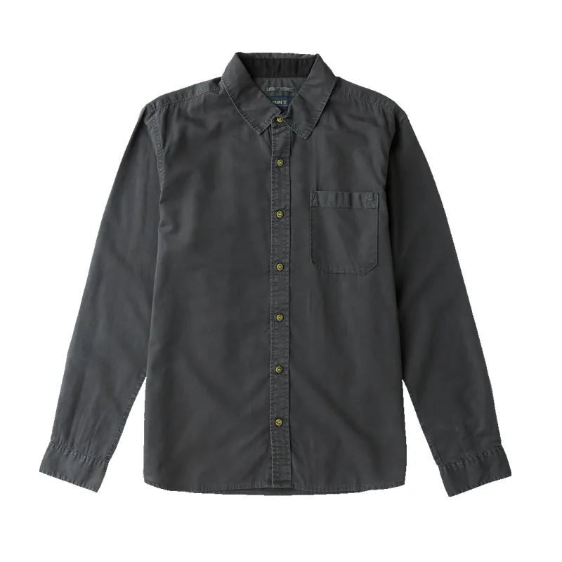 Made To Fade Long Sleeve Button Up Shirt - Washed Charcoal made by Roark