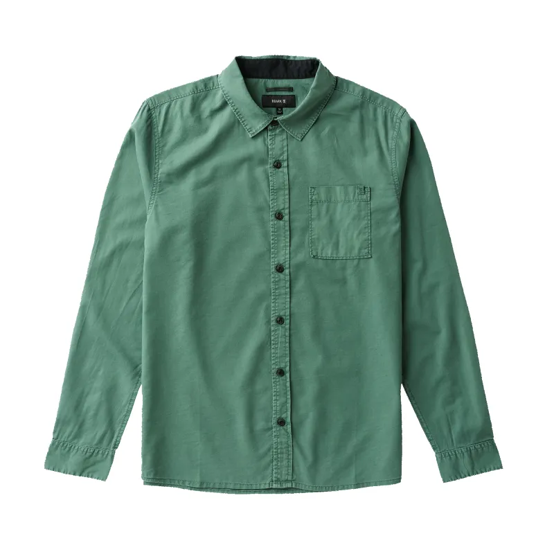 Made To Fade Long Sleeve Button Up Shirt - Washed Slate Green made by Roark