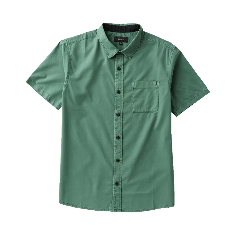 Made To Fade Short Sleeve Button Up Shirt - Washed Slate Green sold by Roark