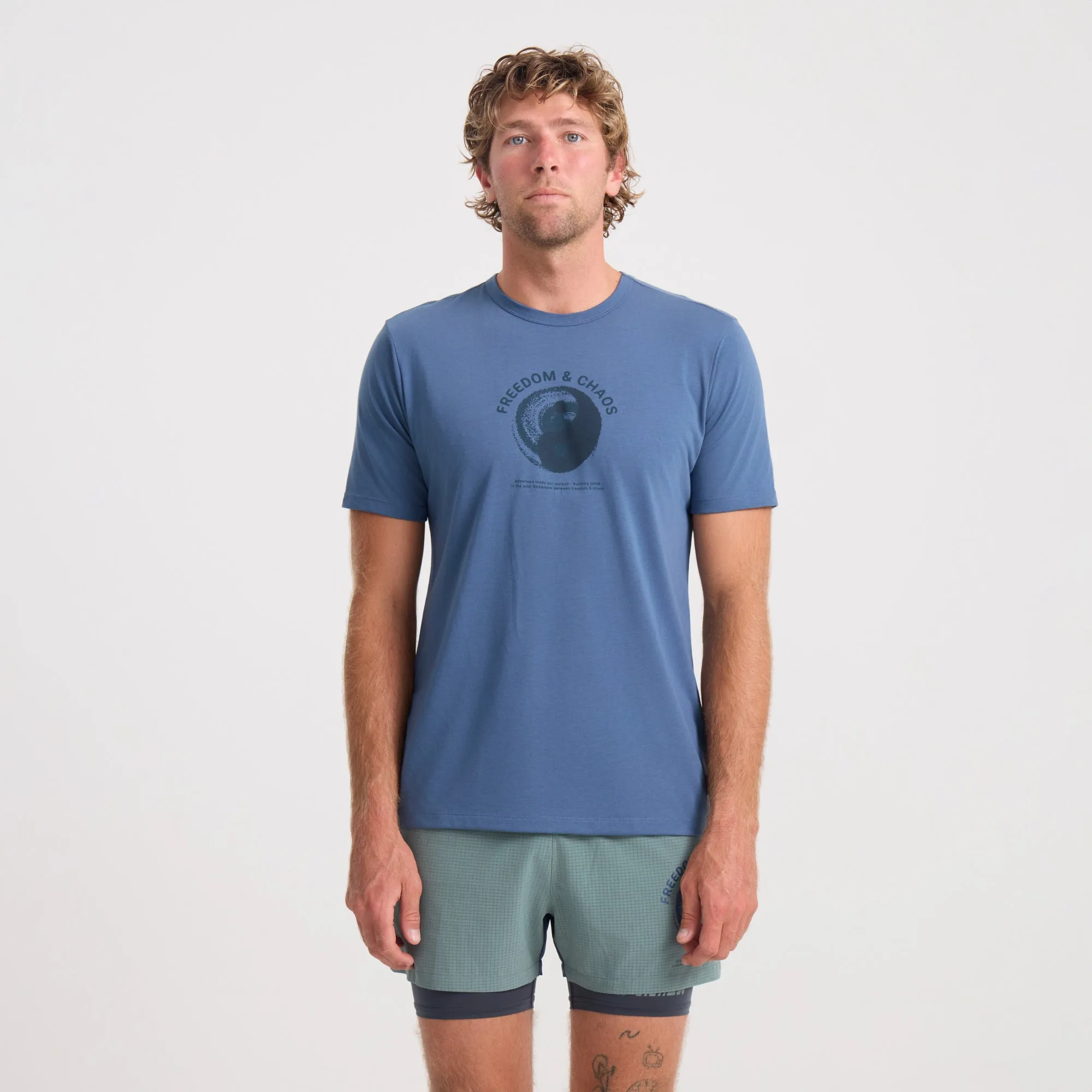 Mathis Active Short Sleeve Tee - Deep Blue sold by Roark product image thumbnail 2