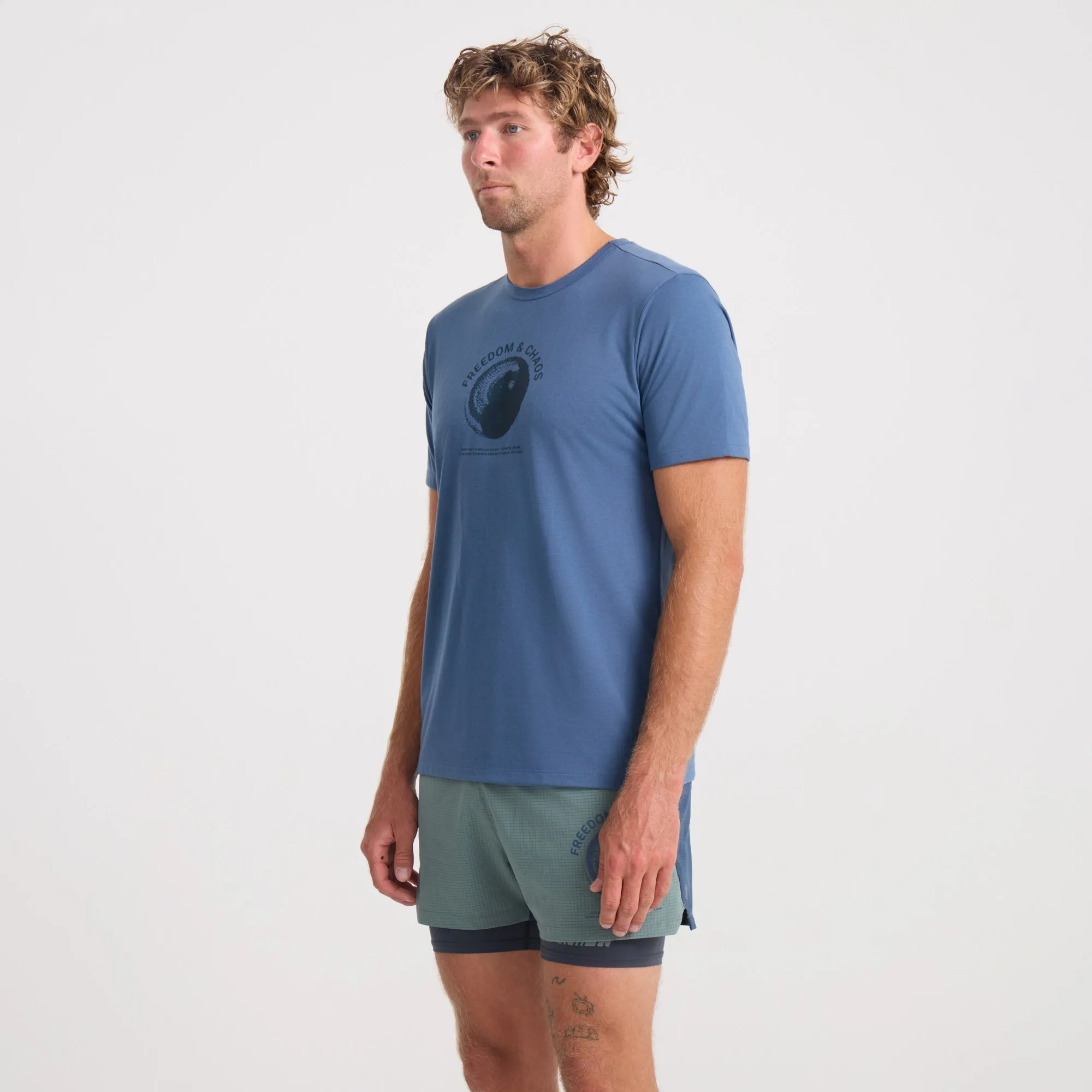 Mathis Active Short Sleeve Tee - Deep Blue sold by Roark product image thumbnail 3