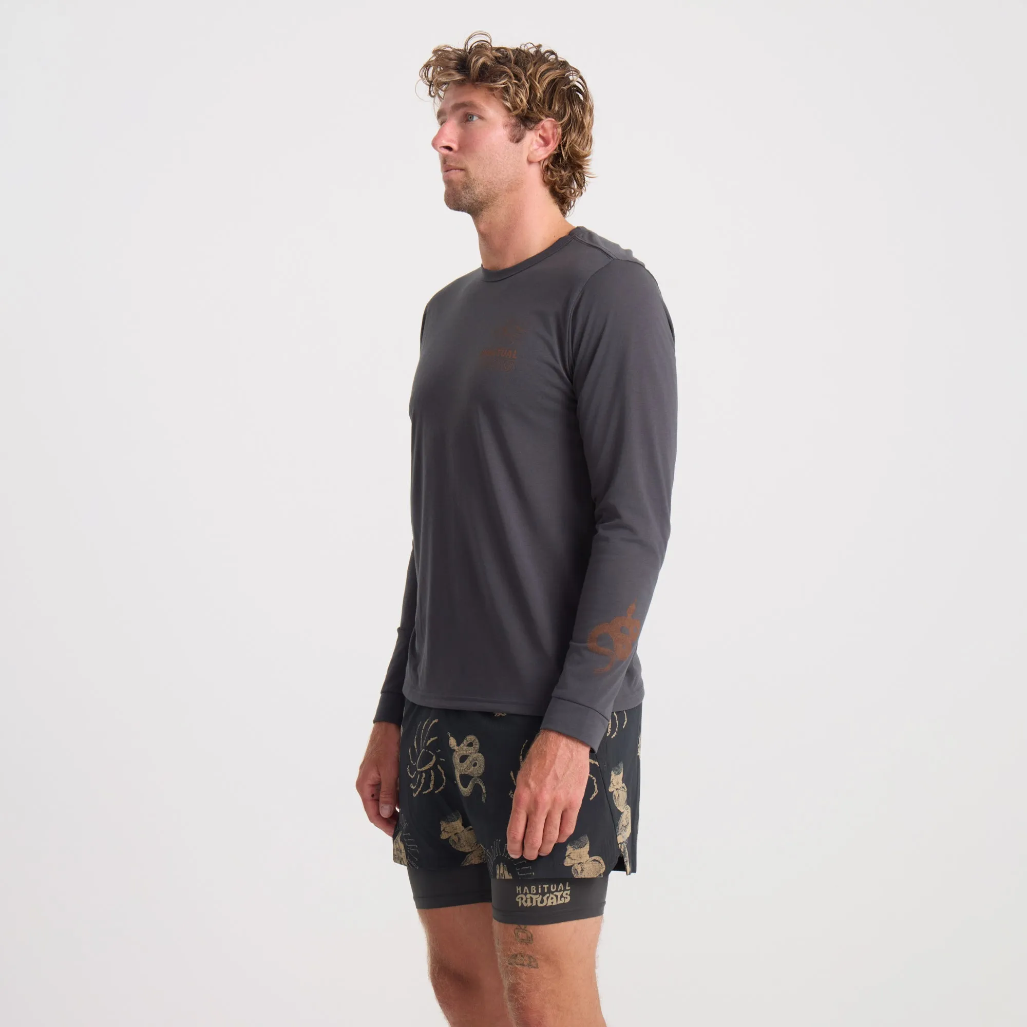Mathis Active Long Sleeve Tee - Onyx sold by Roark product image thumbnail 3