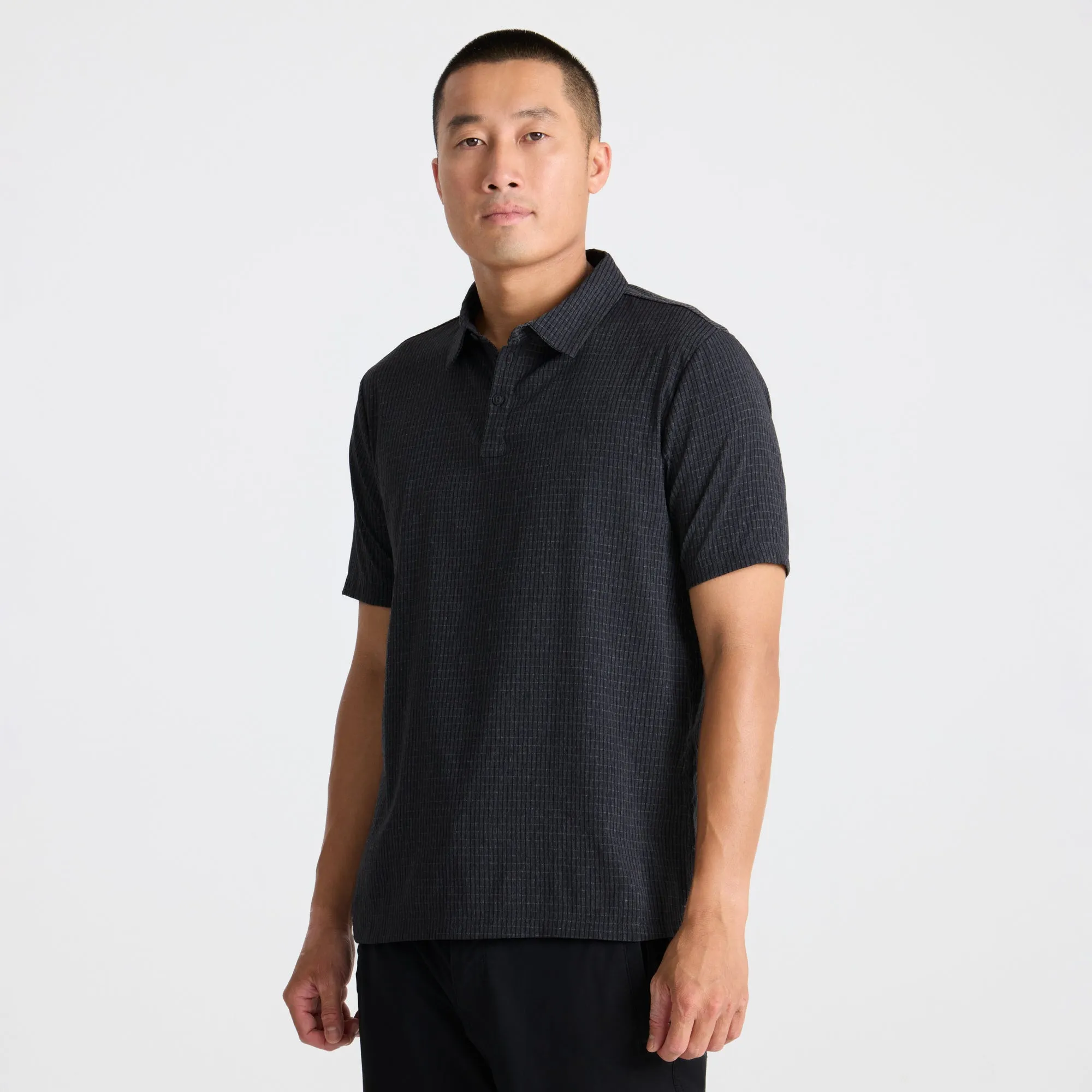 Bless Up Breathable Stretch Polo Shirt - Black sold by Roark product image thumbnail 3