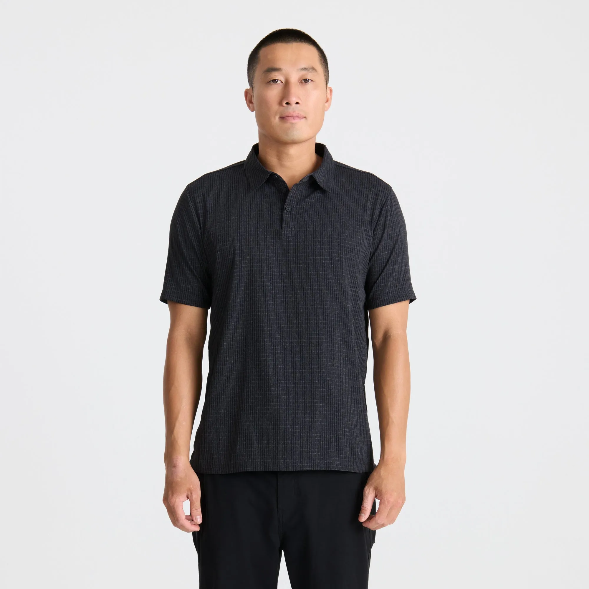 Bless Up Breathable Stretch Polo Shirt - Black sold by Roark product image thumbnail 2
