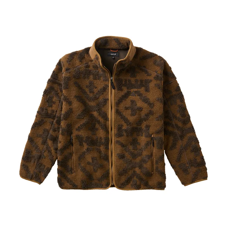 Campover Jacquard Sherpa Zip Hoodie - Otter sold by Roark