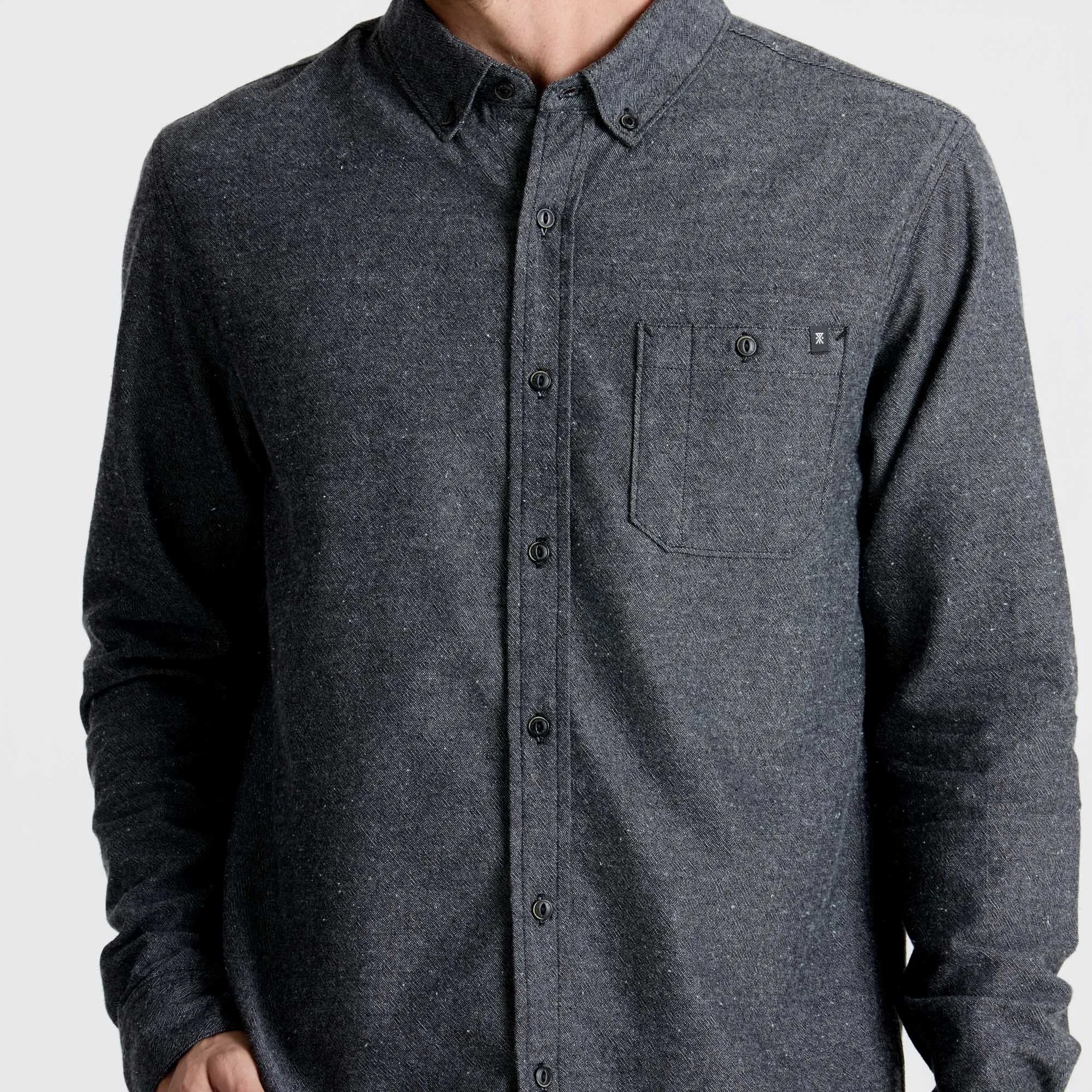 Scholar Chambray Button Up Shirt - Black sold by Roark product image thumbnail 5