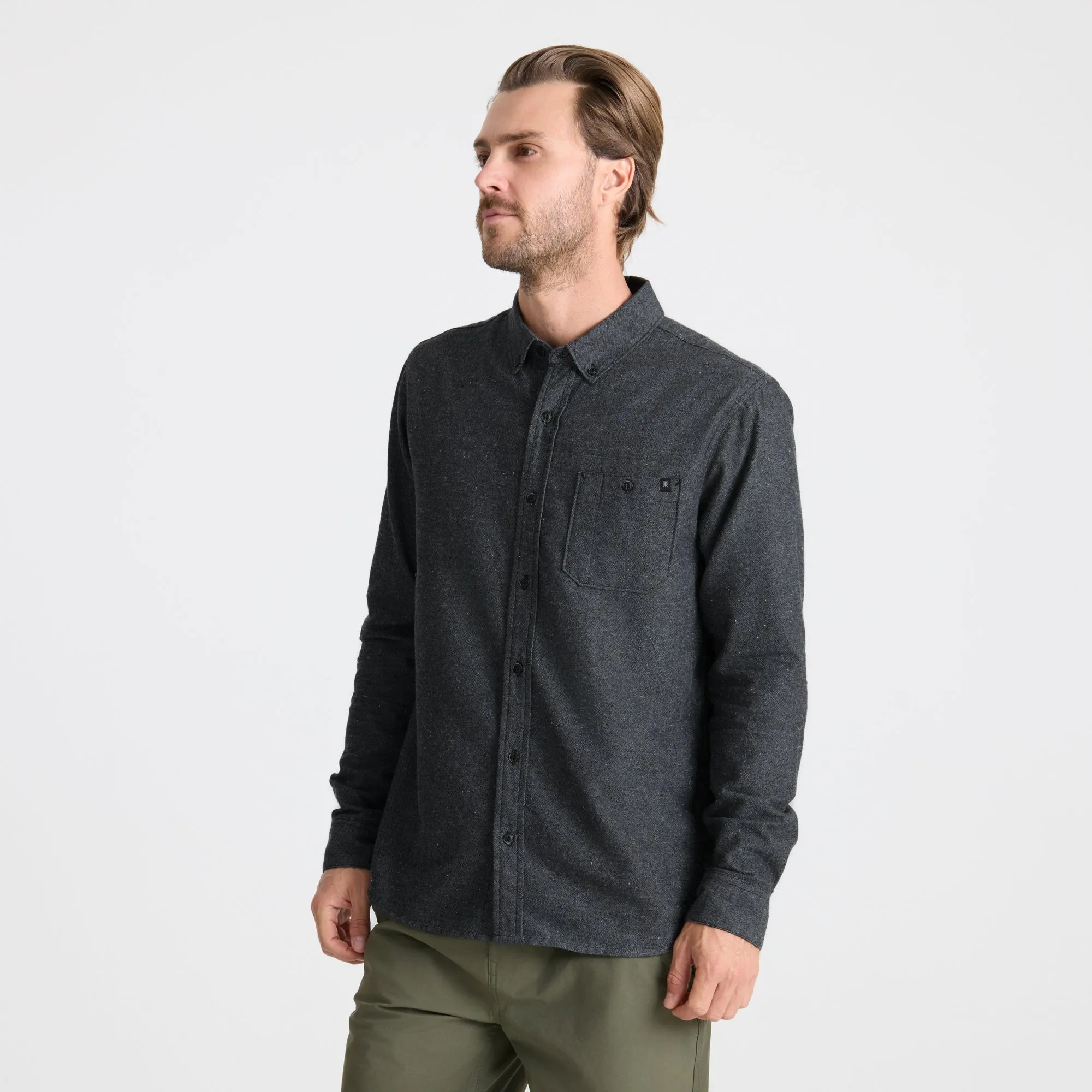 Scholar Chambray Button Up Shirt - Black sold by Roark product image thumbnail 3