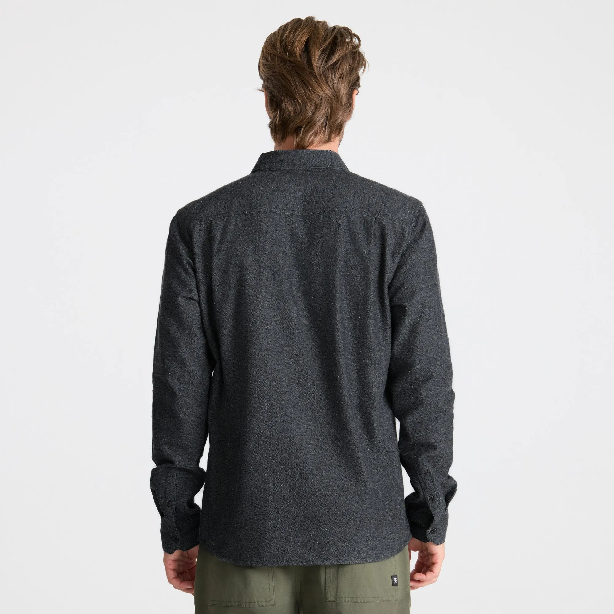 Scholar Chambray Button Up Shirt - Black sold by Roark product image thumbnail 4