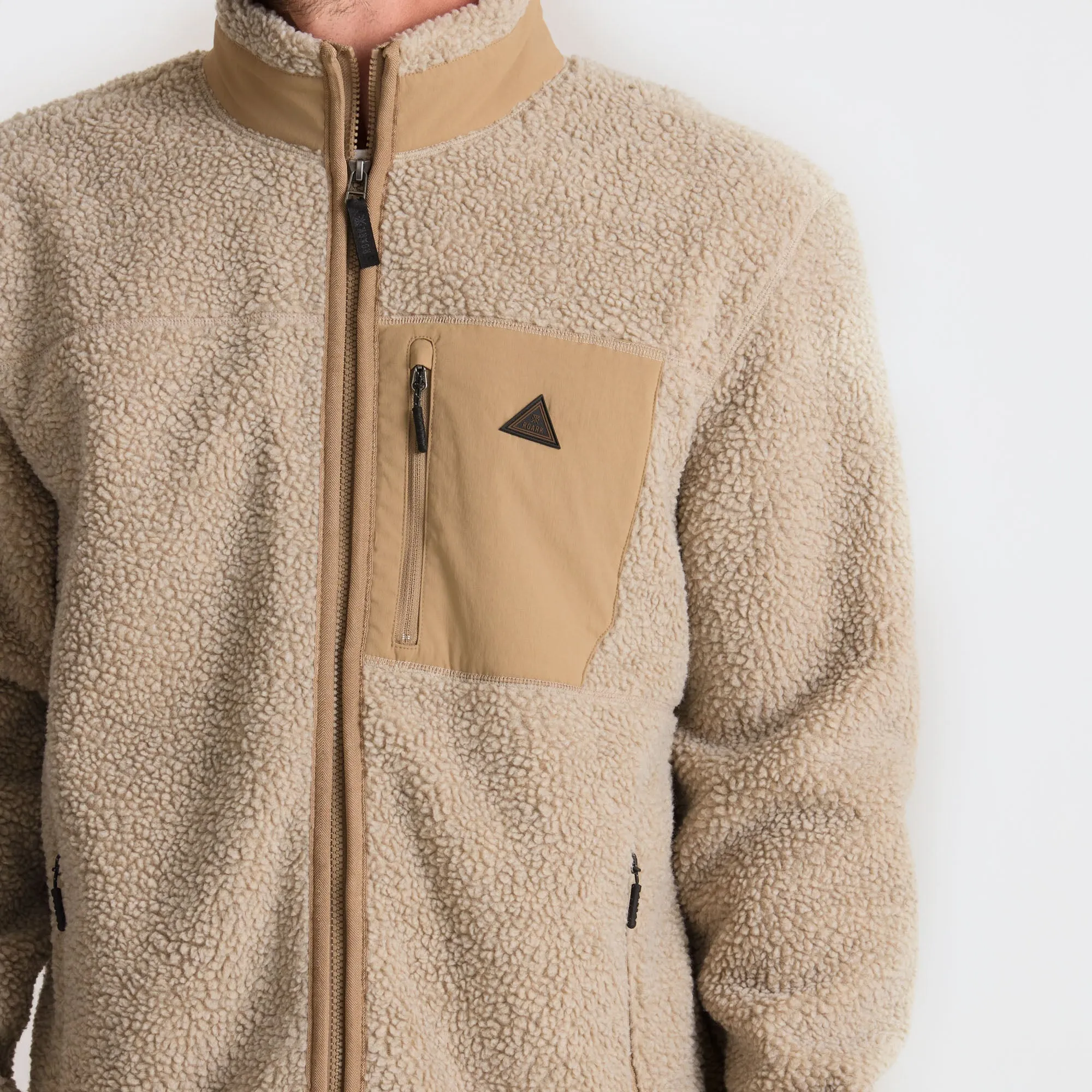 Campover Fleece Zip Hoodie - Khaki sold by Roark product image thumbnail 5