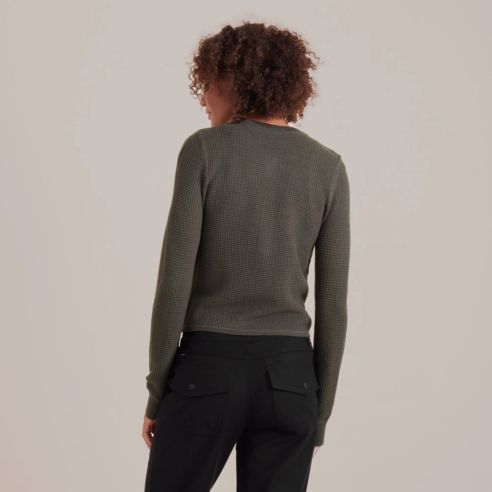 Well Worn Long Sleeve Thermal Sweater - Military sold by Roark product image thumbnail 3