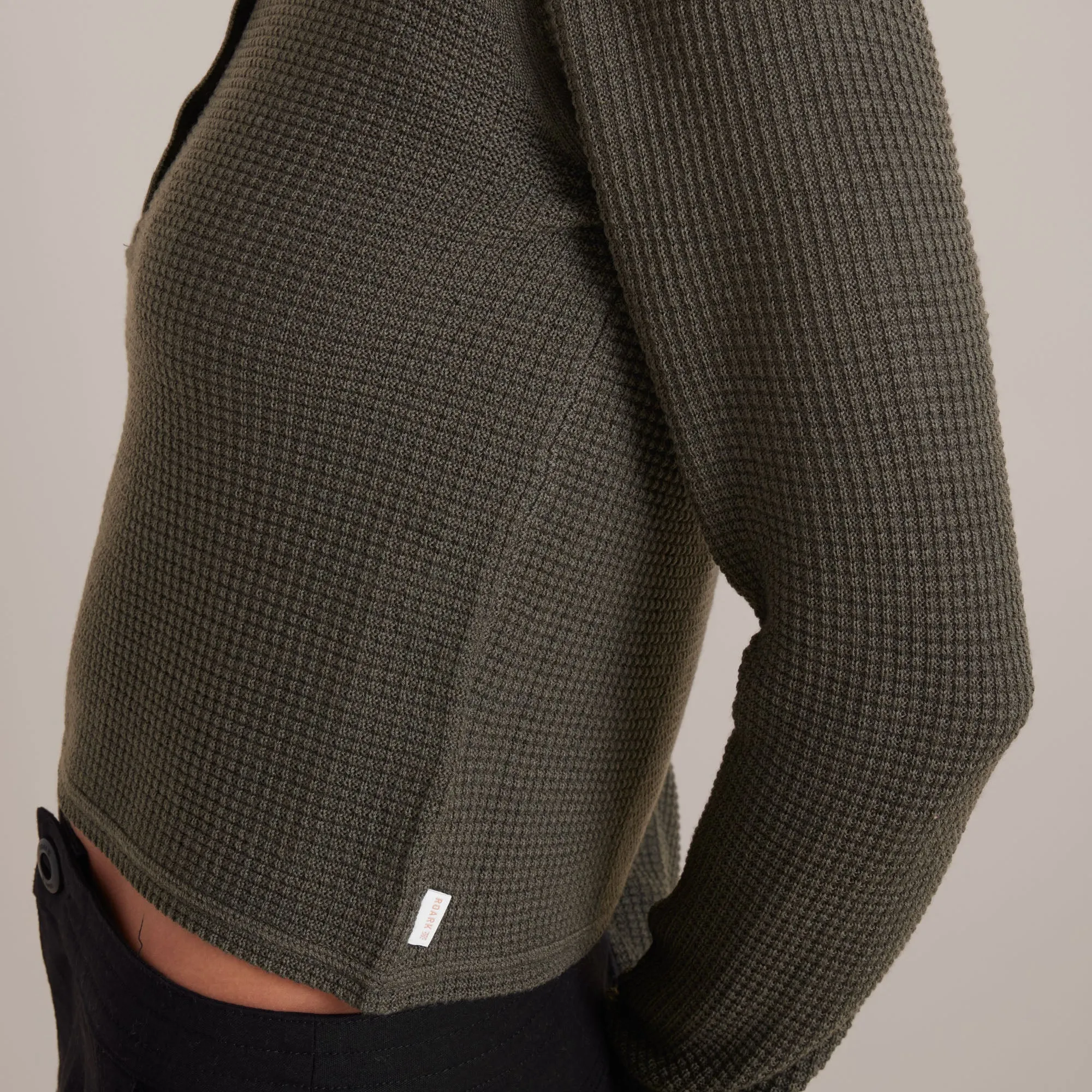 Well Worn Long Sleeve Thermal Sweater - Military sold by Roark product image thumbnail 5