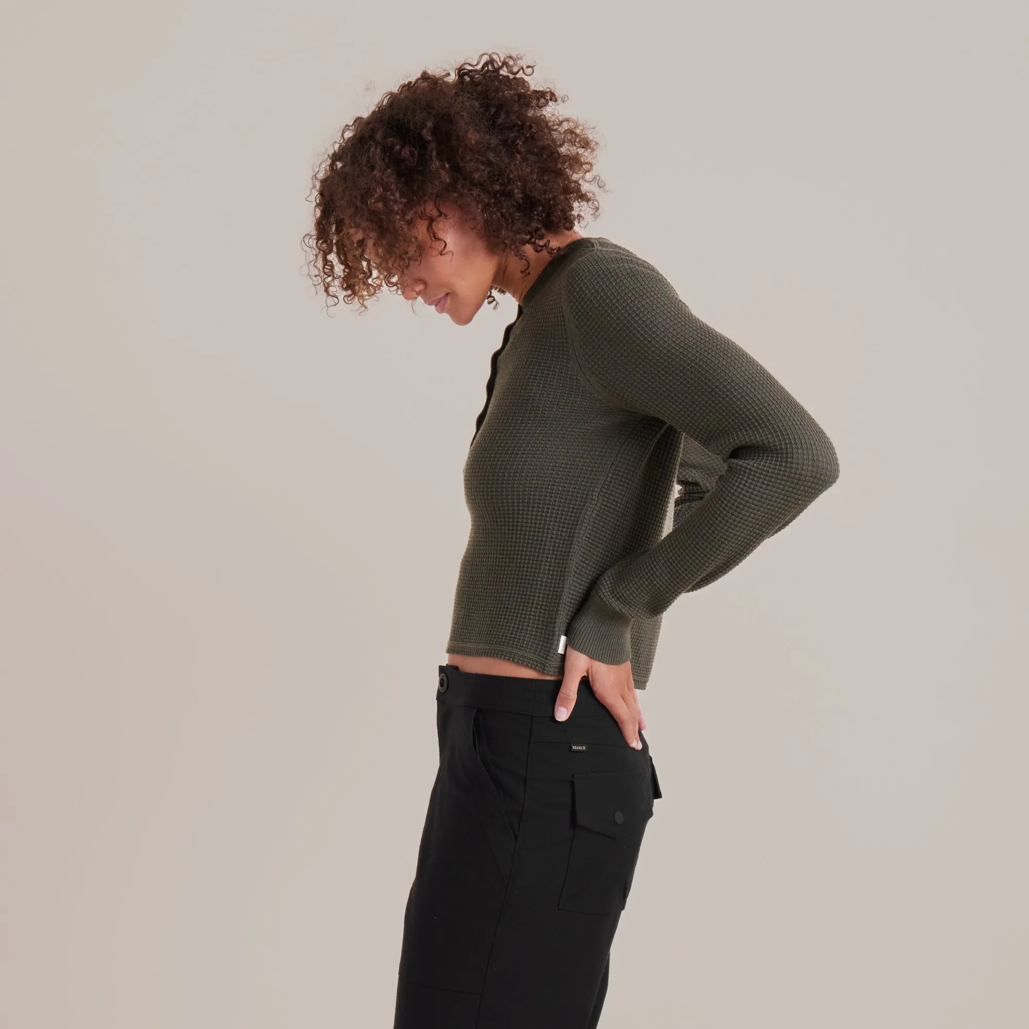 Well Worn Long Sleeve Thermal Sweater - Military sold by Roark product image thumbnail 2