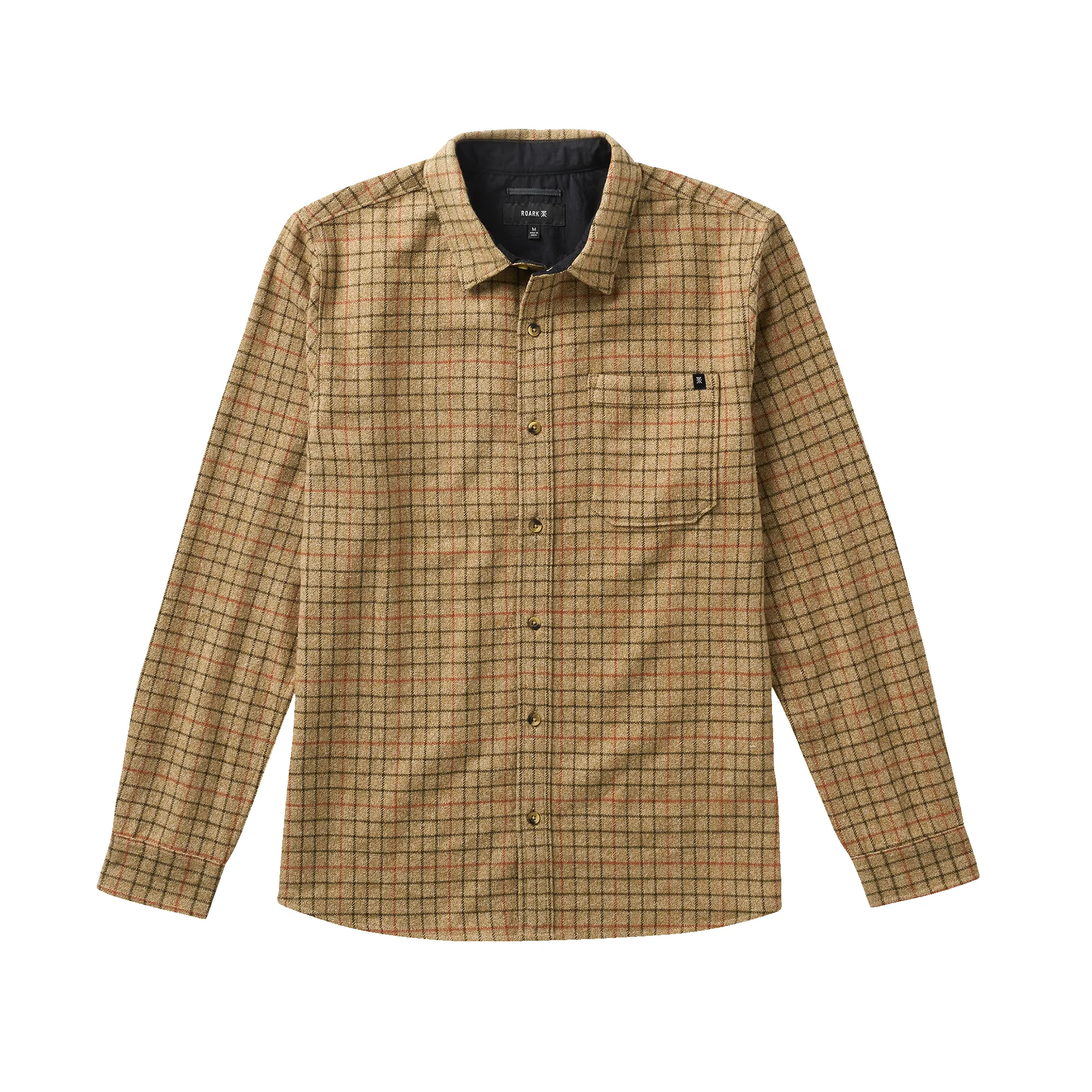 Crossroads Organic Cotton Flannel - Khaki sold by Roark