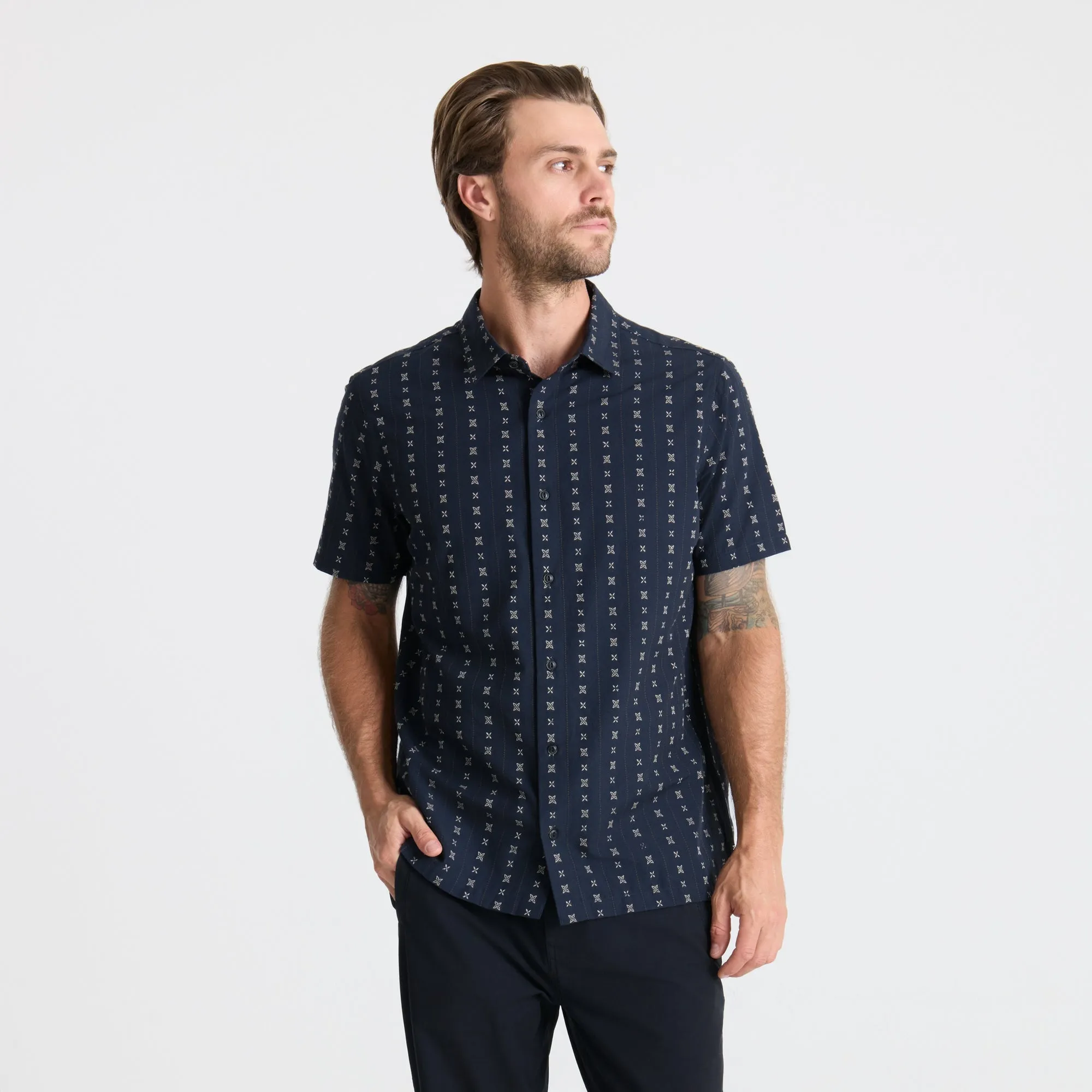 Gonzo Short Sleeve Button Up Shirt - Dark Navy sold by Roark product image thumbnail 2