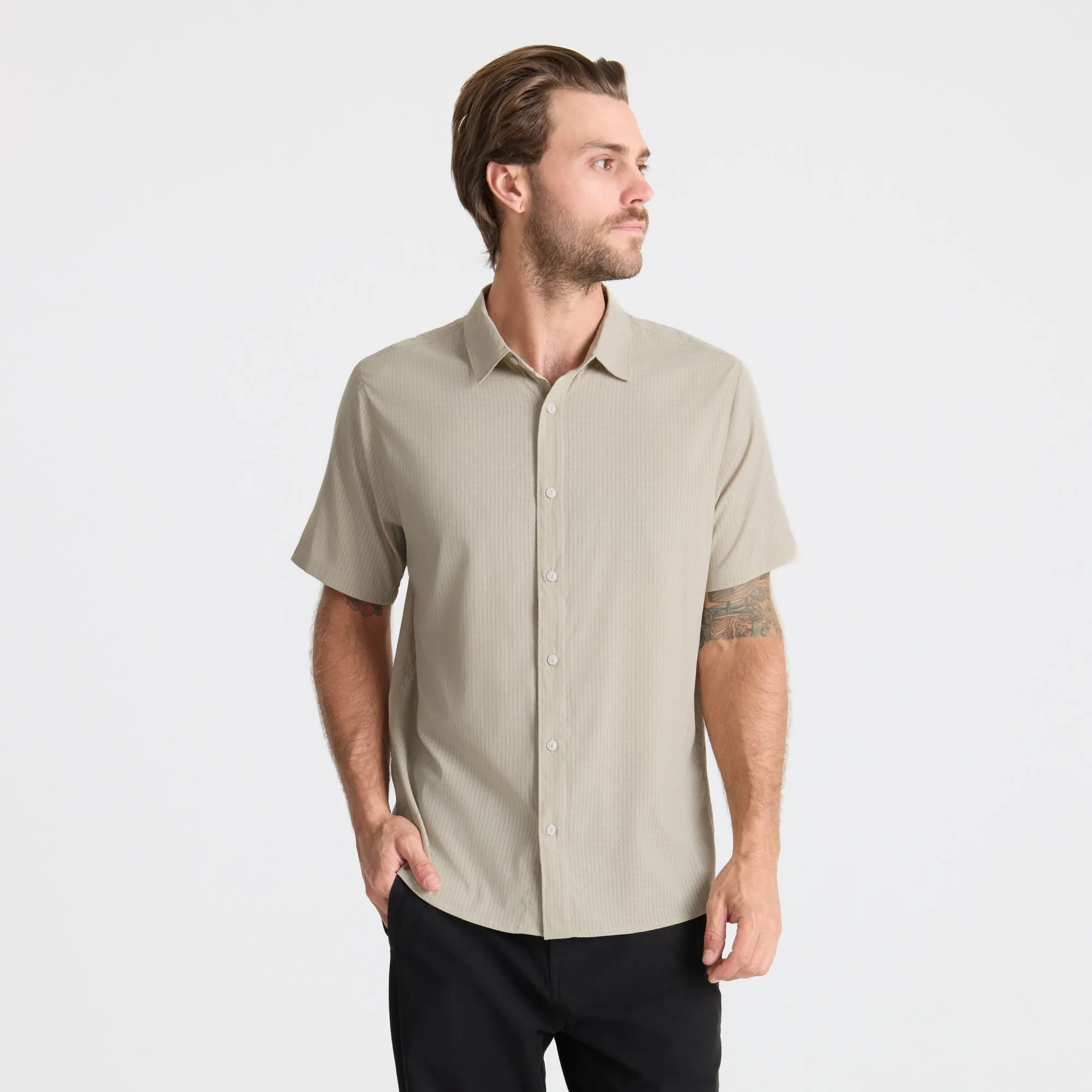 Bless Up Breathable Stretch Shirt - Fossil sold by Roark product image thumbnail 2