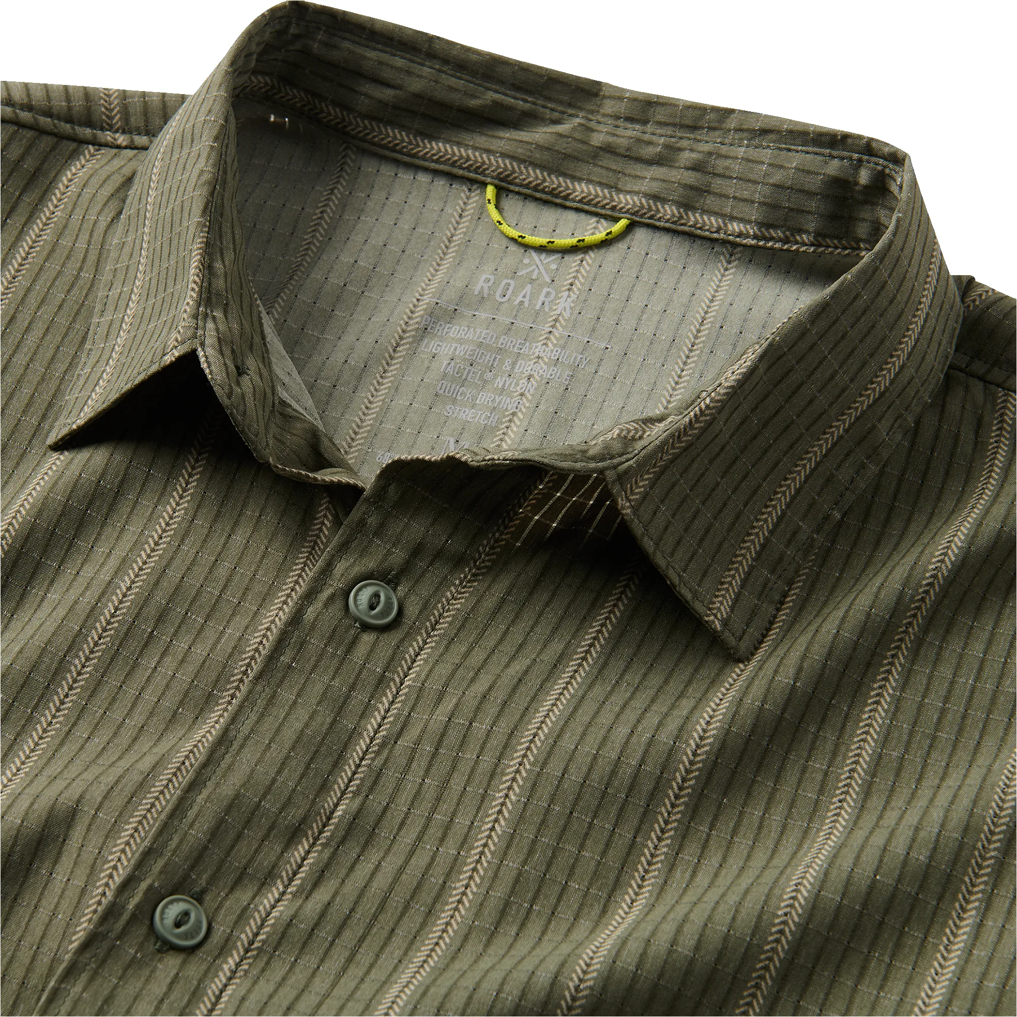 Bless Up Breathable Stretch Shirt - Military Stripes sold by Roark product image thumbnail 4