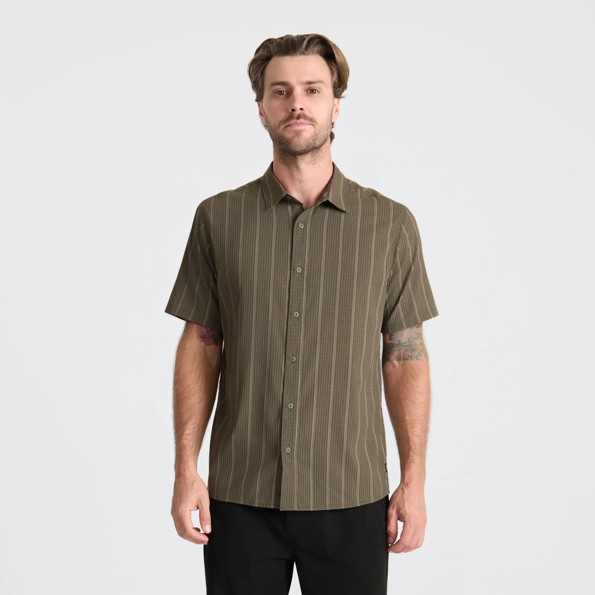 Bless Up Breathable Stretch Shirt - Military Stripes sold by Roark product image thumbnail 2