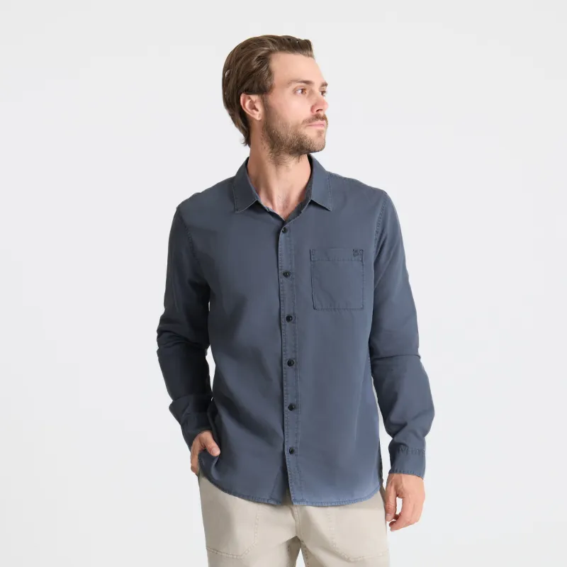 Made To Fade Long Sleeve Button Up Shirt - Washed Slate made by Roark