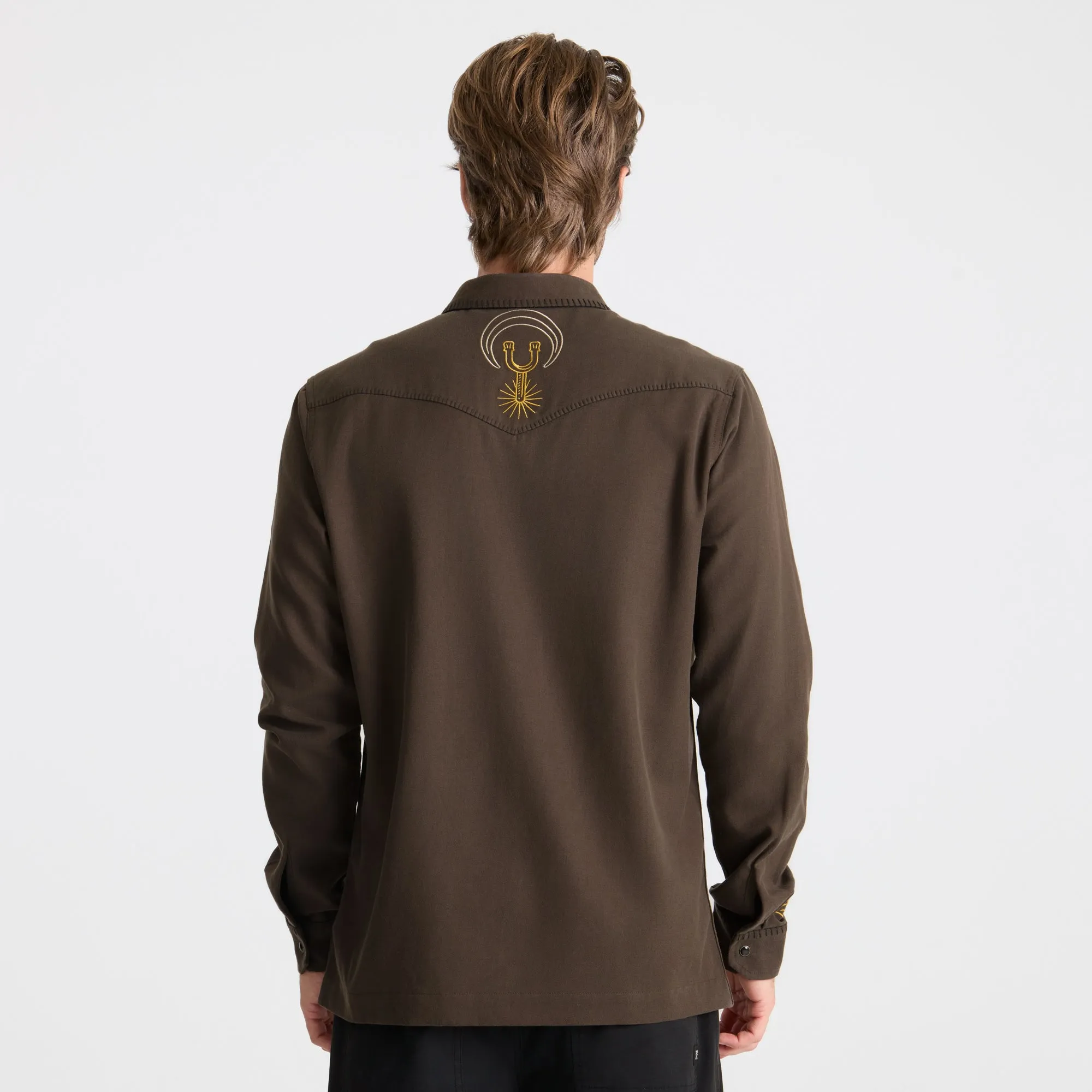 On the Range Long Sleeve Button Up Shirt - Dark Brown sold by Roark product image thumbnail 5