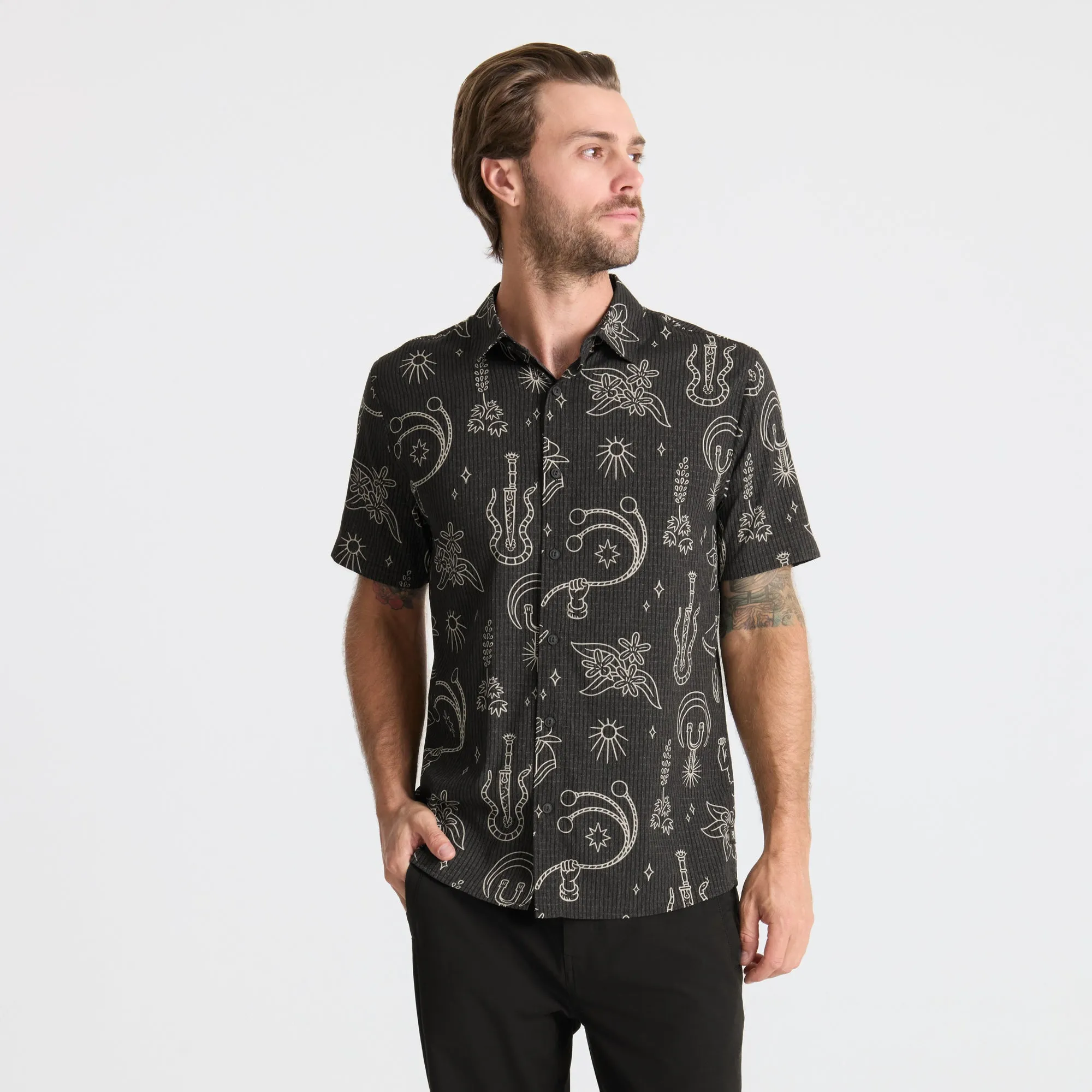 Bless Up Breathable Stretch Shirt - Black sold by Roark product image thumbnail 3