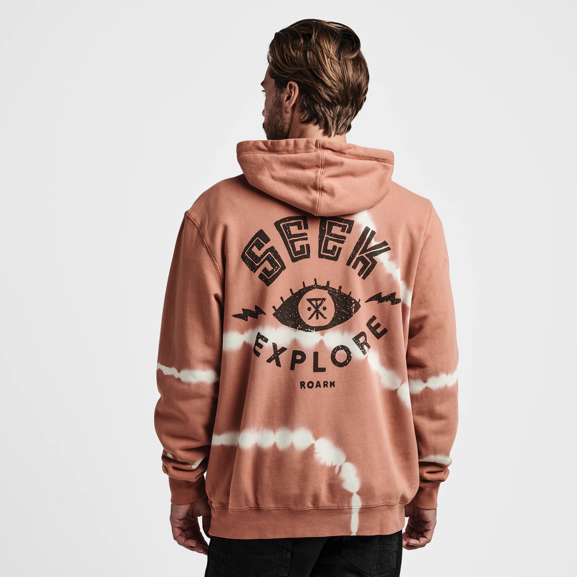 Seek And Explore Tie Dye Hoodie - Rust Shibori sold by Roark product image thumbnail 3