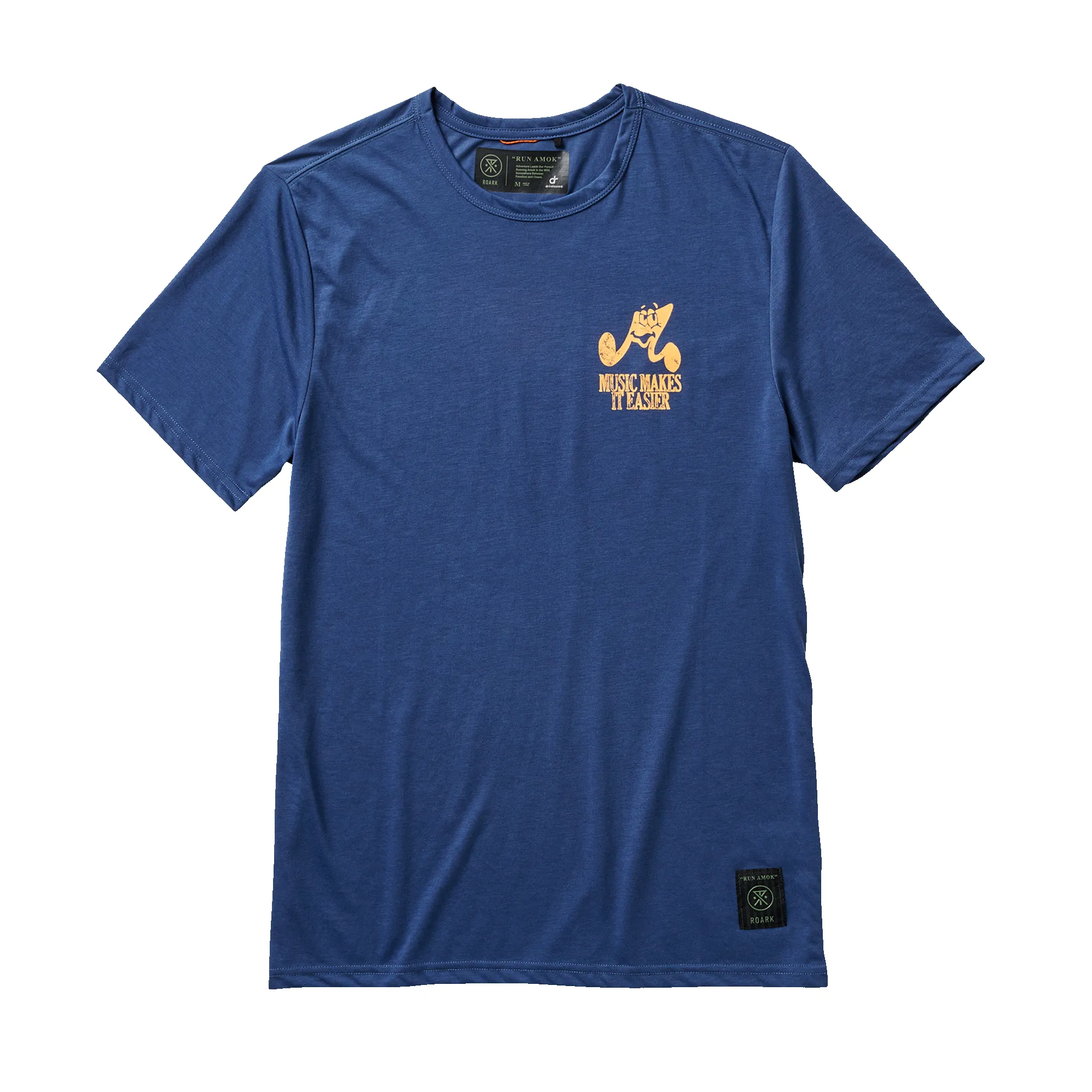 Mathis Short Sleeve Tee - Soundtrack Denim Blue sold by Roark