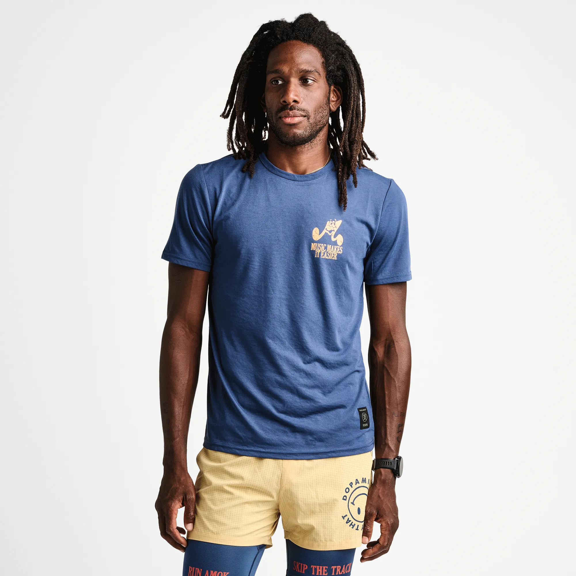 Mathis Short Sleeve Tee - Soundtrack Denim Blue sold by Roark product image thumbnail 2