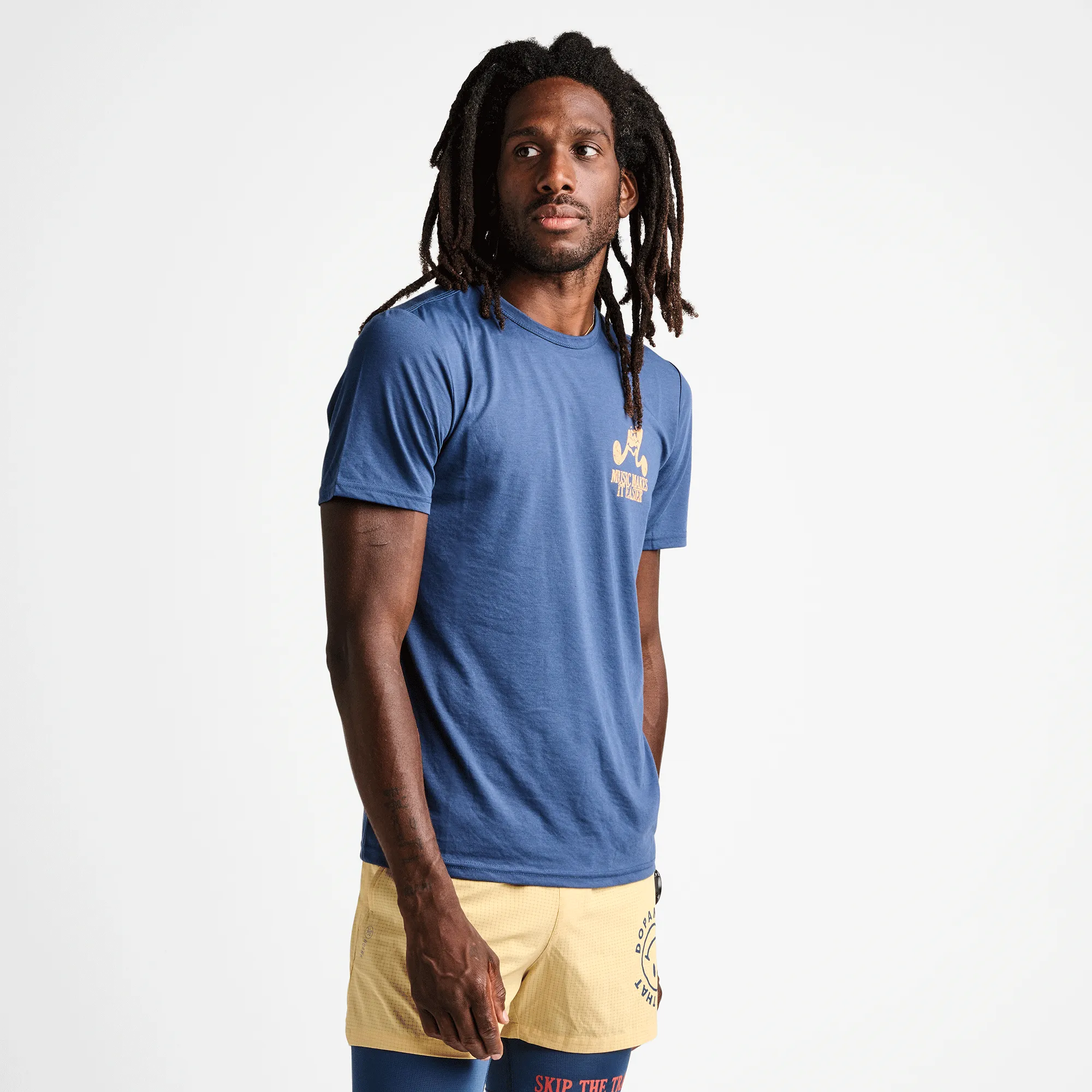Mathis Short Sleeve Tee - Soundtrack Denim Blue sold by Roark product image thumbnail 4
