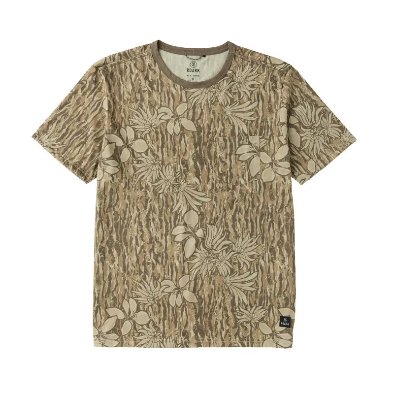Mathis Active Tie Dye Pocket Short Sleeve Tee - Khaki Tie Dye sold by Roark