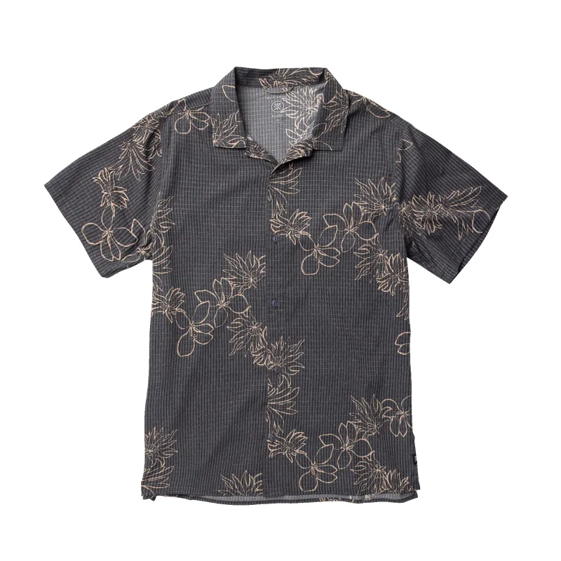 Bless Up Trail Button Up Shirt - Onyx Floral made by Roark