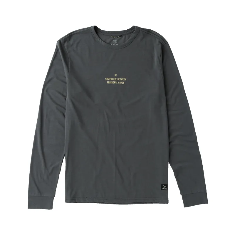 Mathis Active Long Sleeve Tee - Charcoal sold by Roark