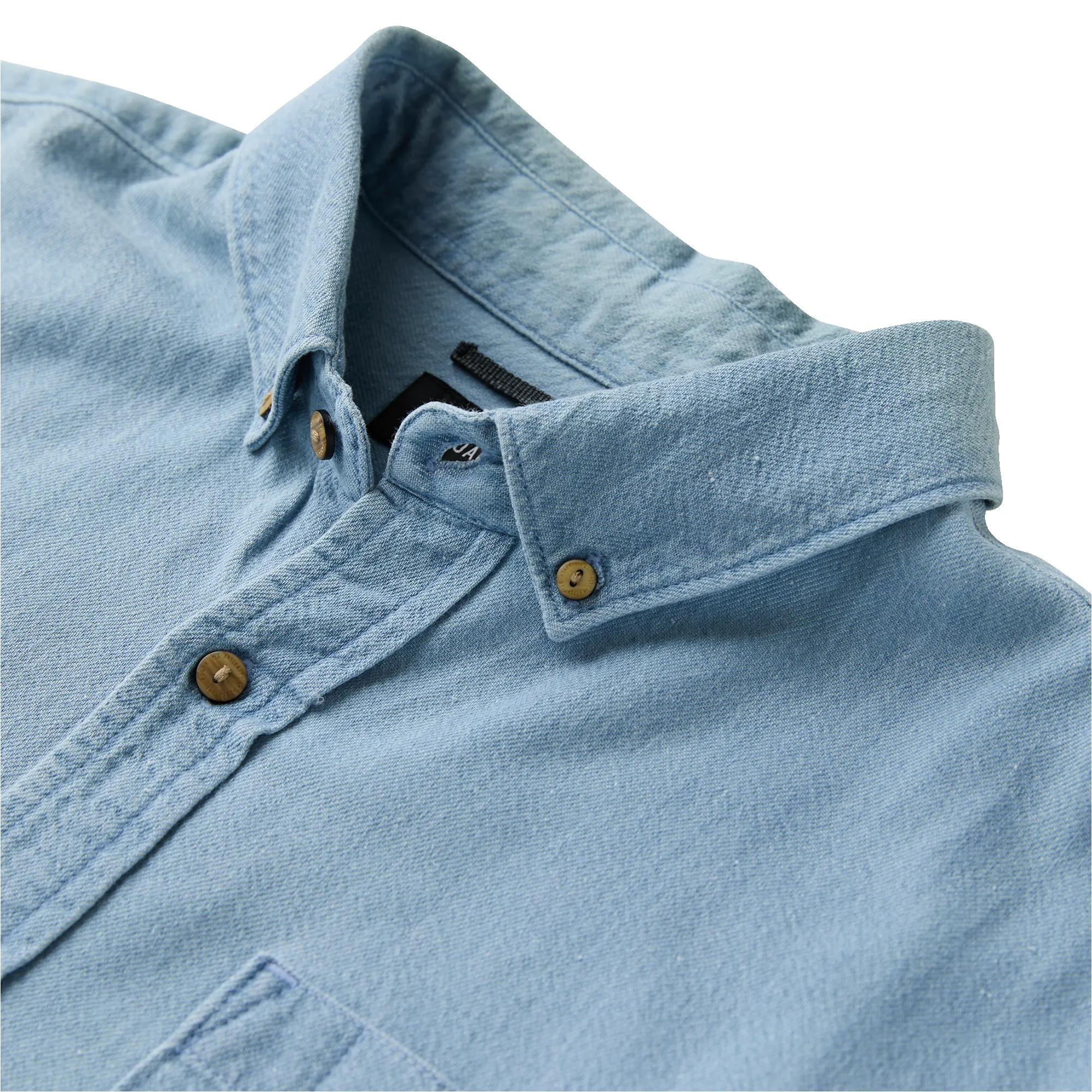 Scholar Chambray Button Up Shirt - Bleached sold by Roark product image thumbnail 3
