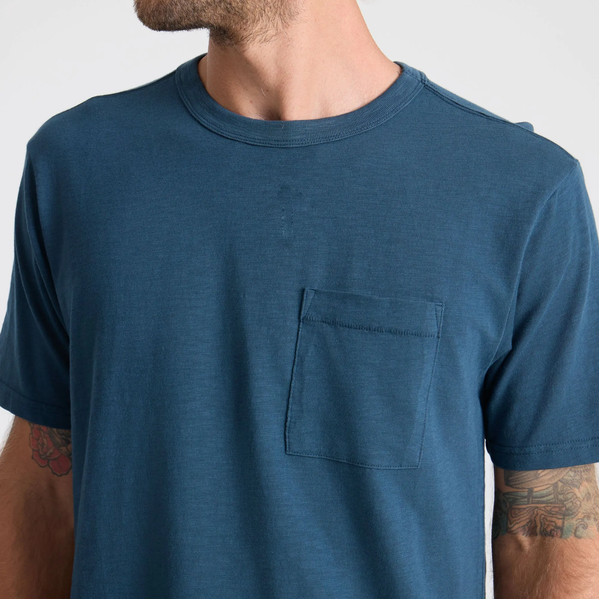 Well Worn Organic Short Sleeve Tee - Navy sold by Roark product image thumbnail 5