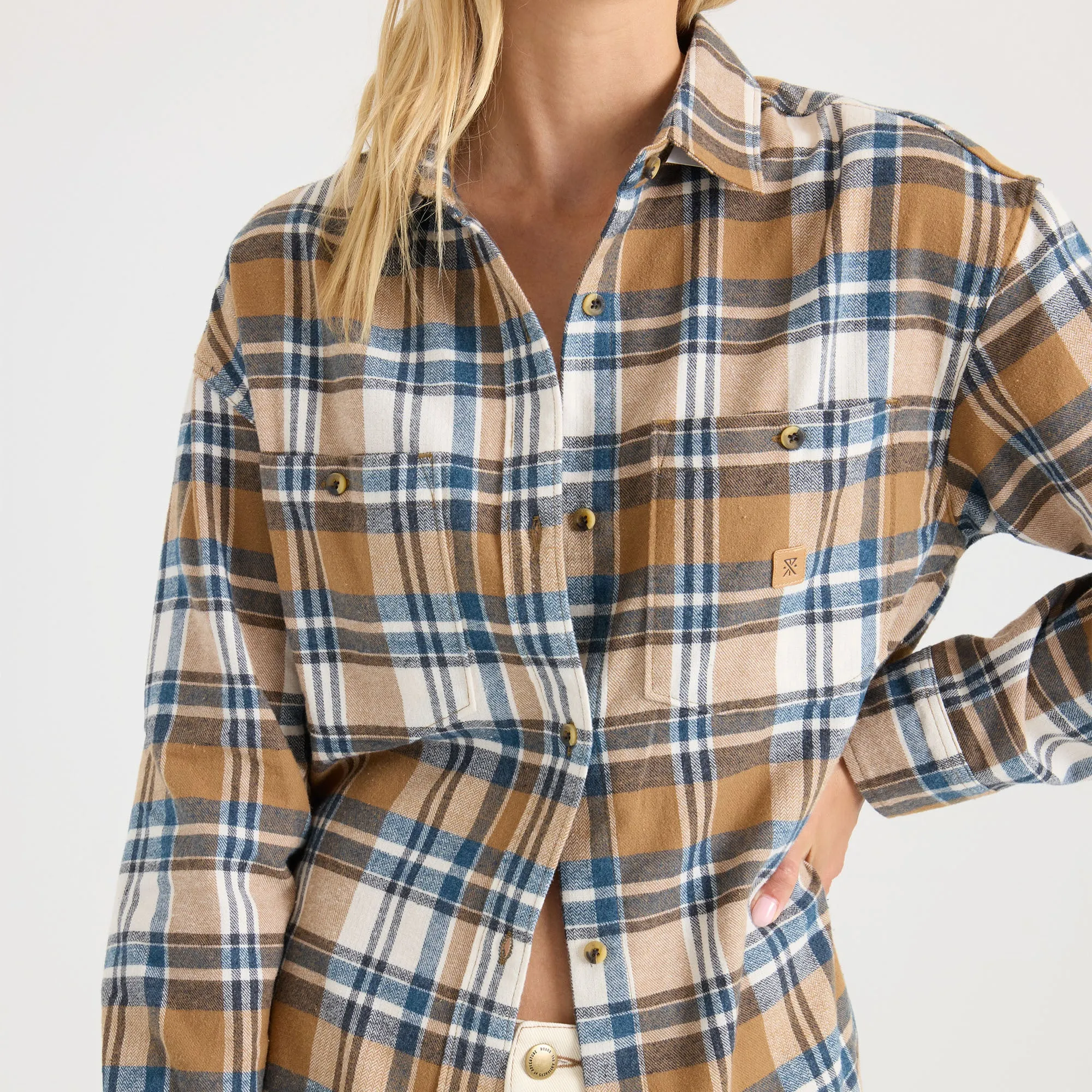 Amberley Light Long Sleeve Flannel - Dark Khaki sold by Roark product image thumbnail 3