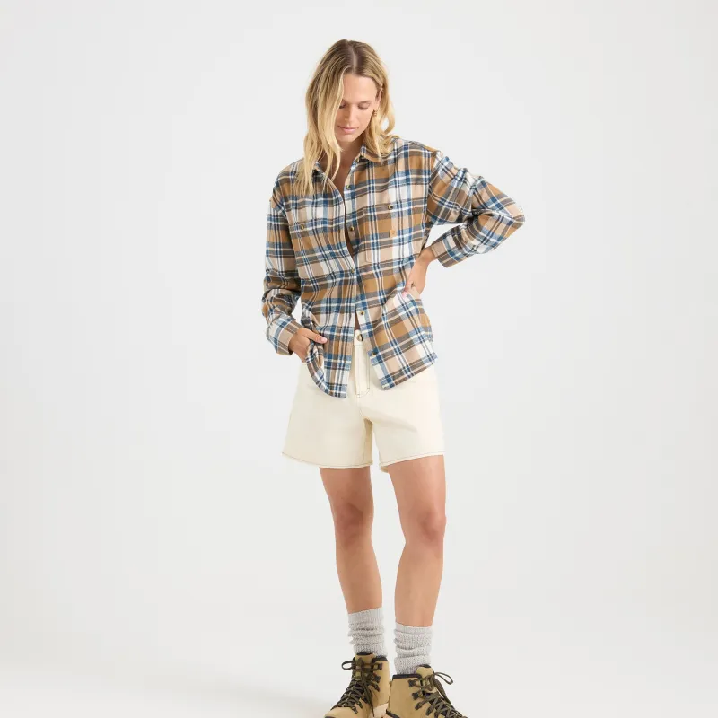 Amberley Light Long Sleeve Flannel - Dark Khaki sold by Roark