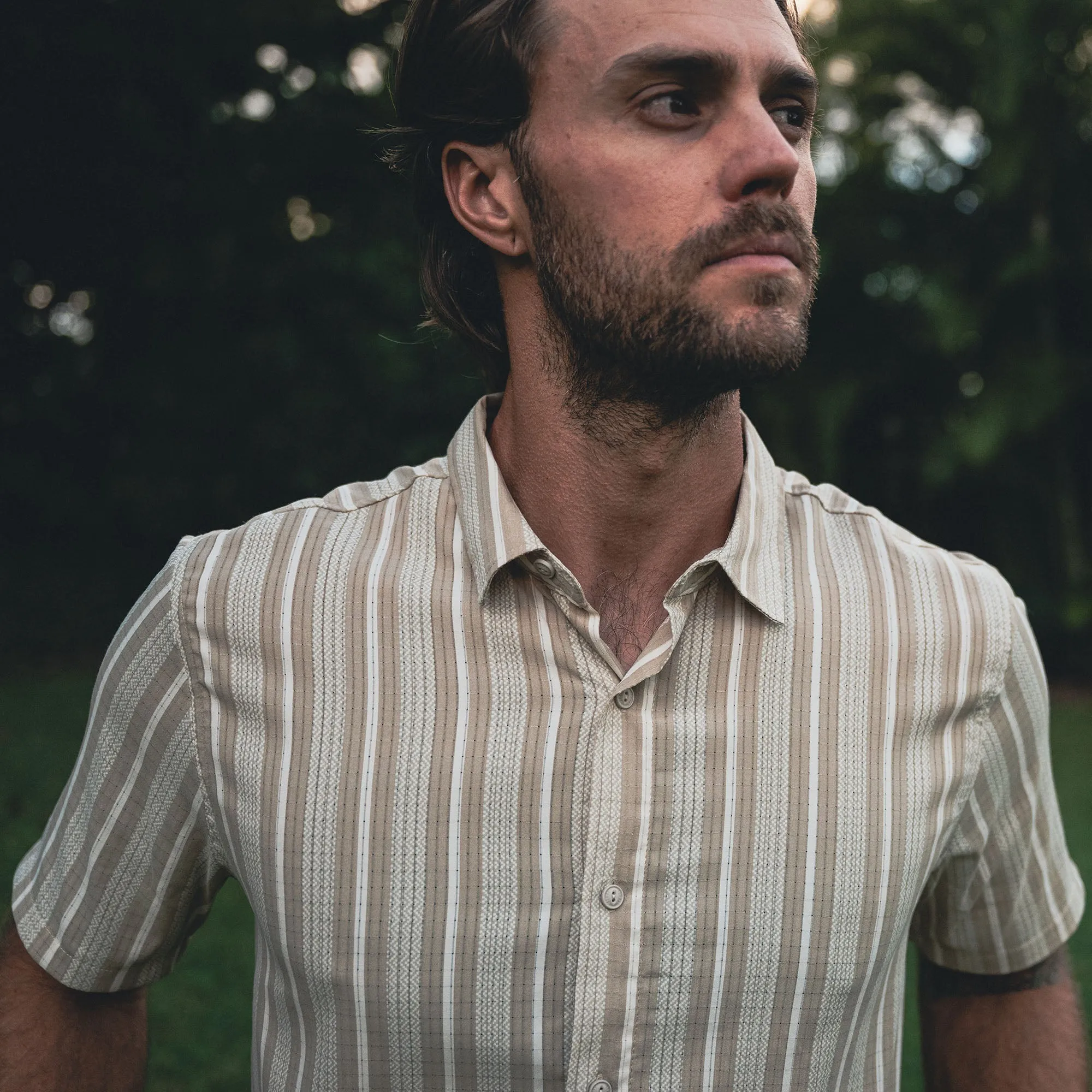 Bless Up Breathable Stretch Shirt - Beige sold by Roark product image thumbnail 4