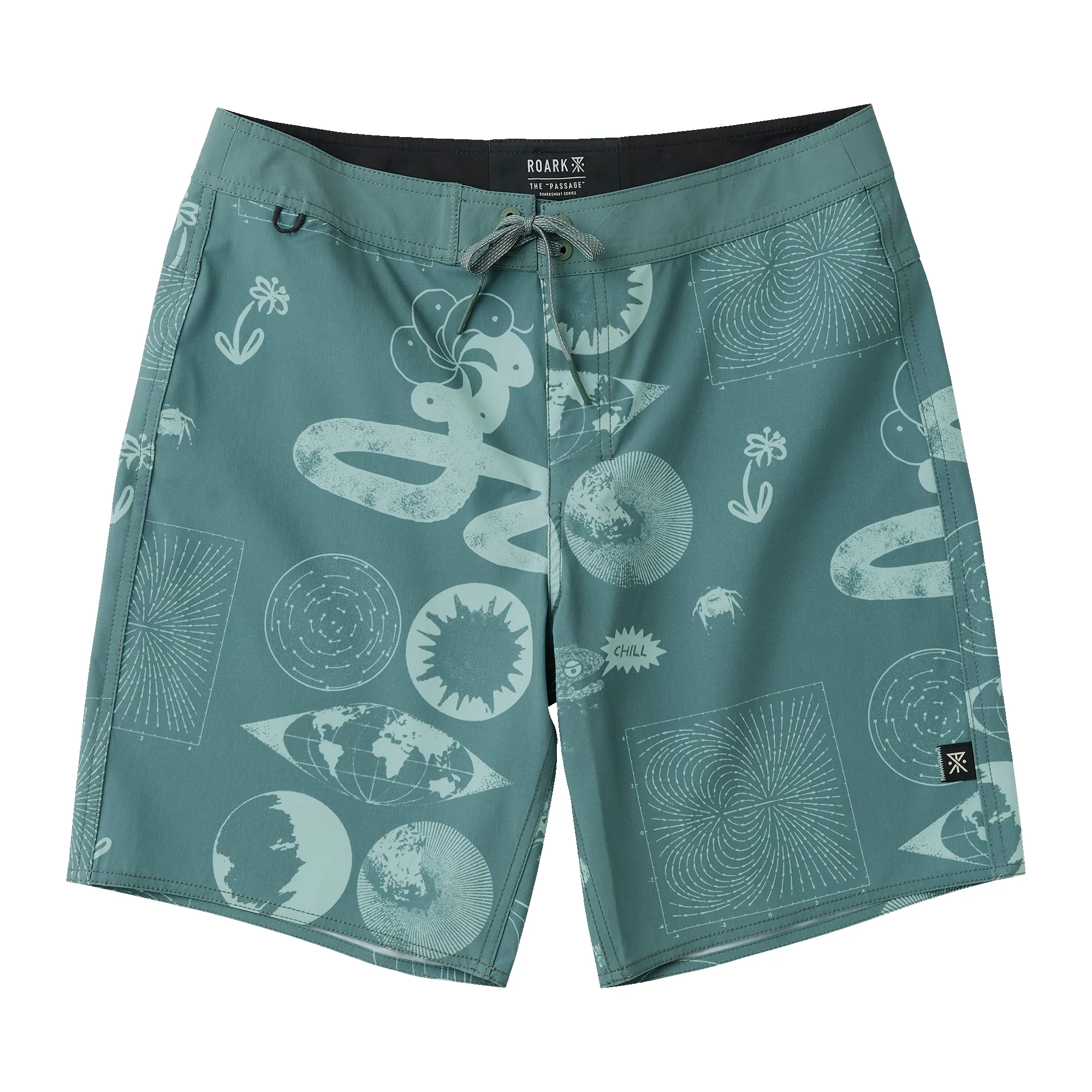 Passage Boardshorts - Slate Green sold by Roark