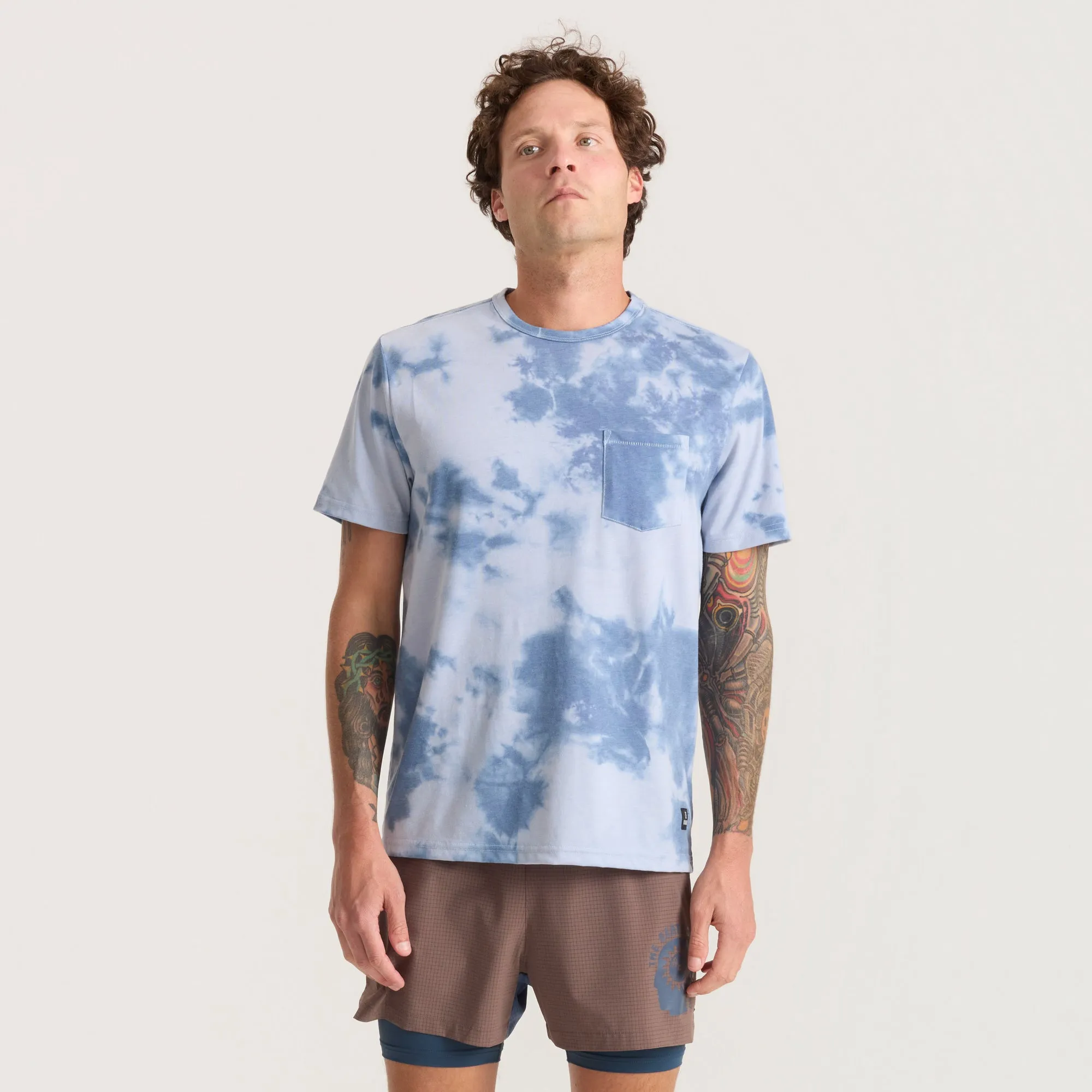 Mathis Active Tie Dye Pocket Short Sleeve Tee - Neptune Tie Dye sold by Roark product image thumbnail 3