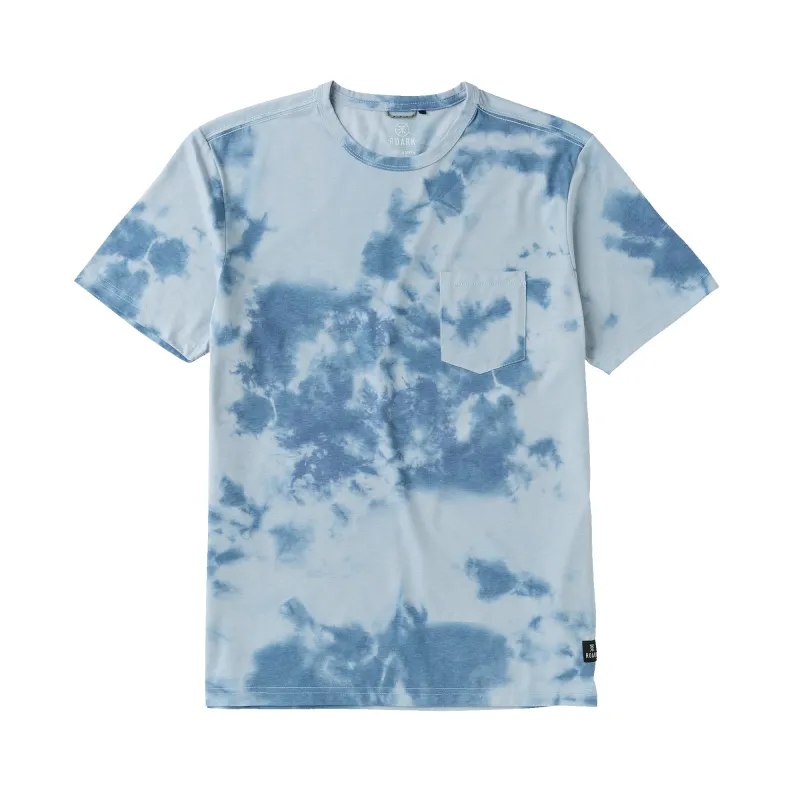 Mathis Active Tie Dye Pocket Short Sleeve Tee - Neptune Tie Dye sold by Roark