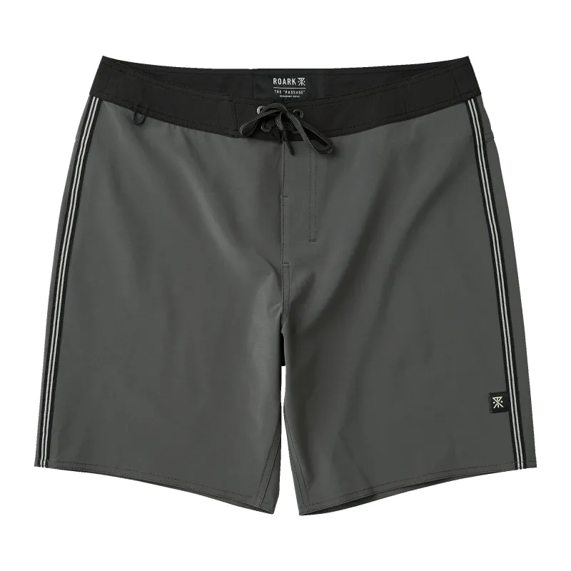 Passage Boardshorts - Charcoal made by Roark