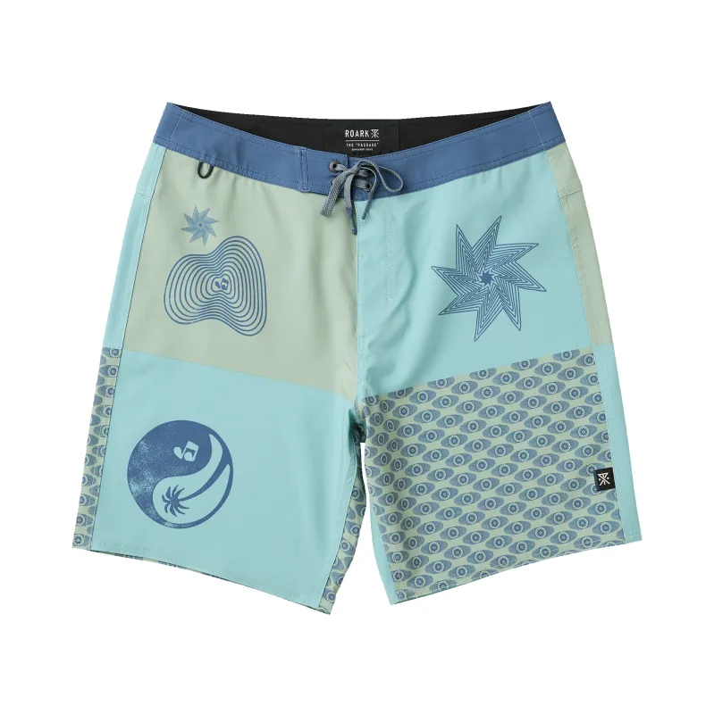 Passage Boardshorts - Hazy Blue made by Roark
